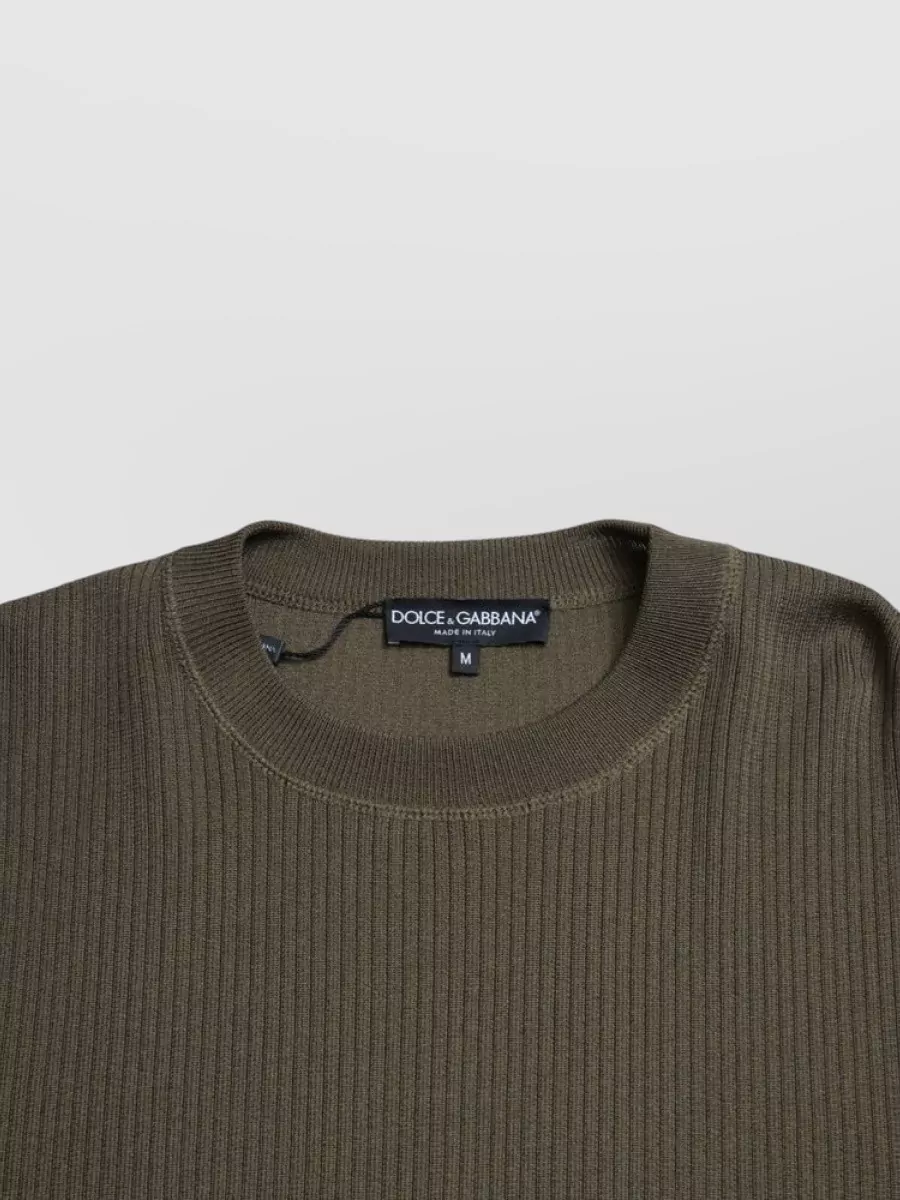 Dolce&Gabbana Viscose Ribbed Crew-Neck Sweater