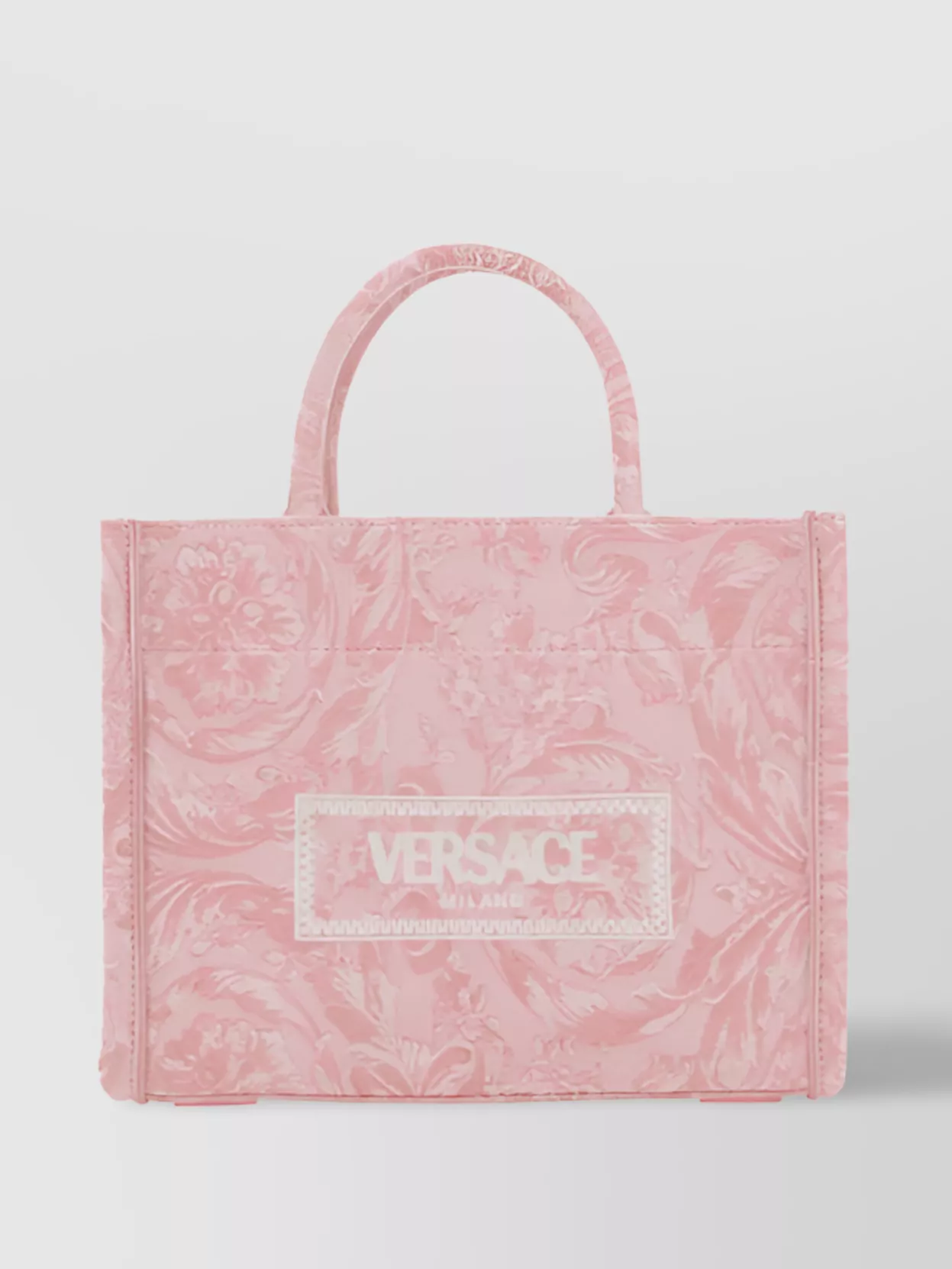 Shop Versace Jacquard Barocco Tote Bag