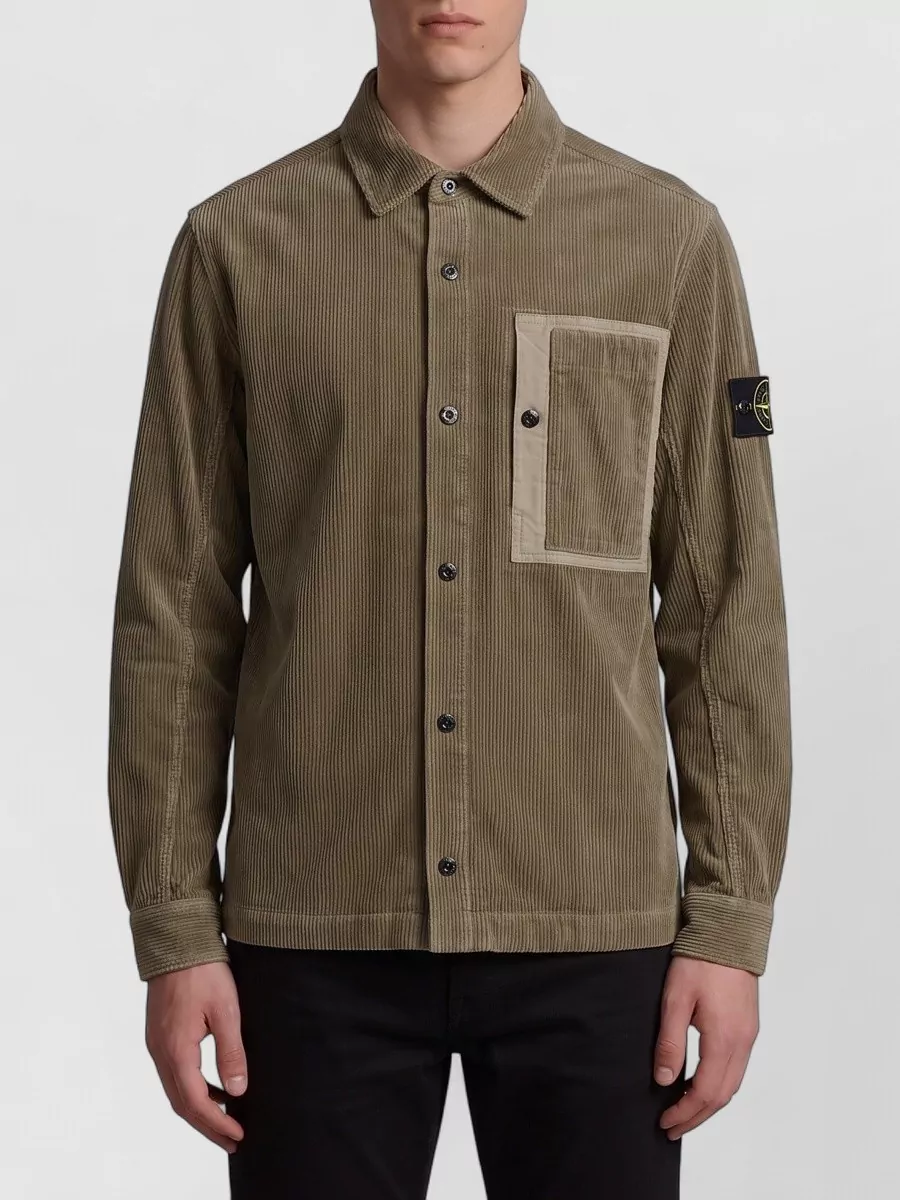 Stone Island corduroy relaxed-fit shirt jacket