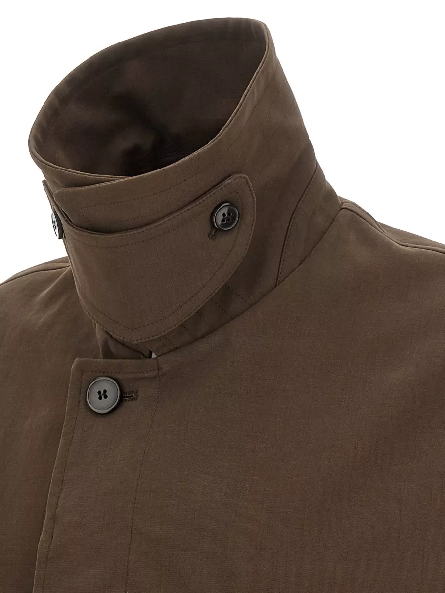 Dries Van Noten Cotton single breasted coat