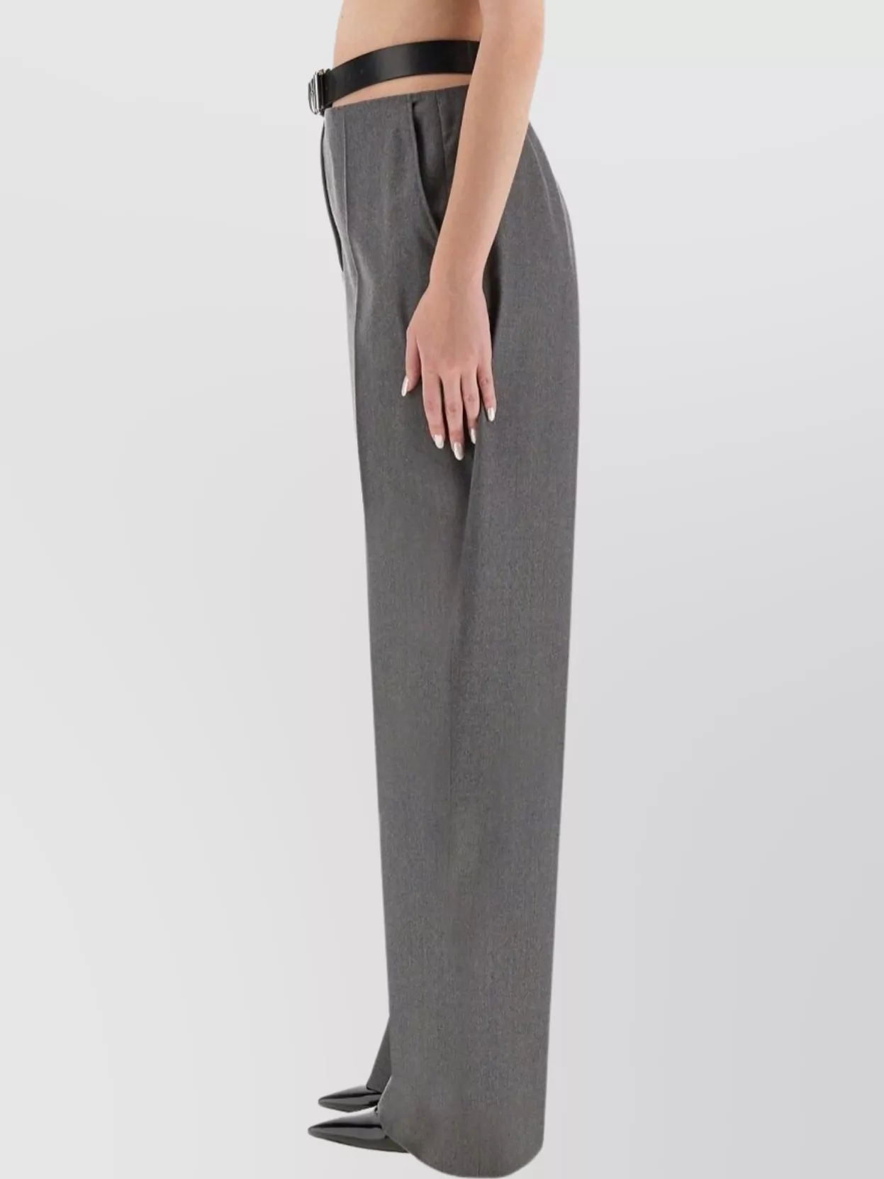 Stella Mccartney Wide-Leg Trousers With Belt Loops And Pockets