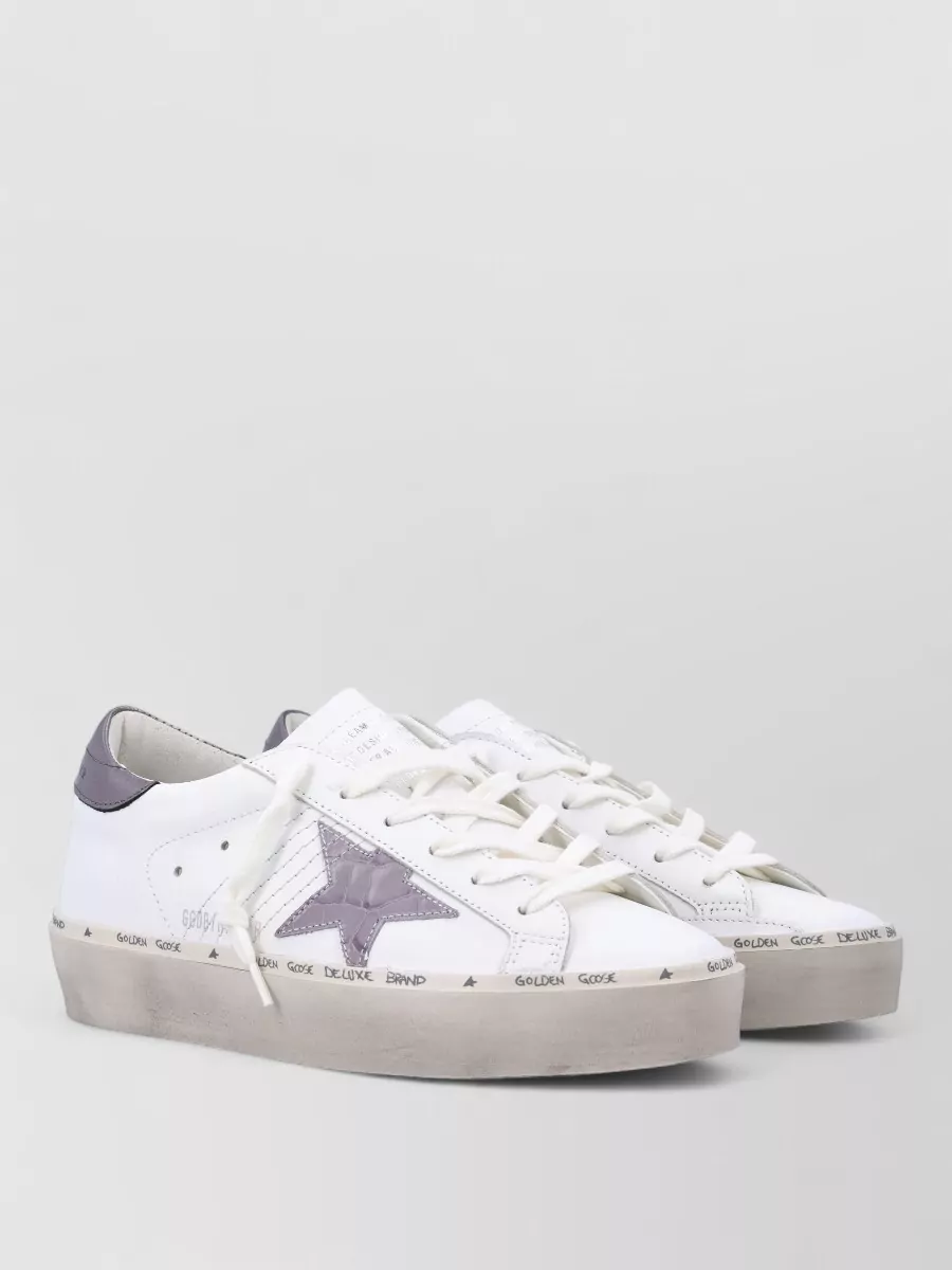 Golden Goose Hi Star Crocco Sneakers Contrast Heel