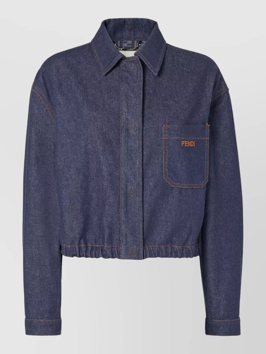 Fendi denim cropped jacket