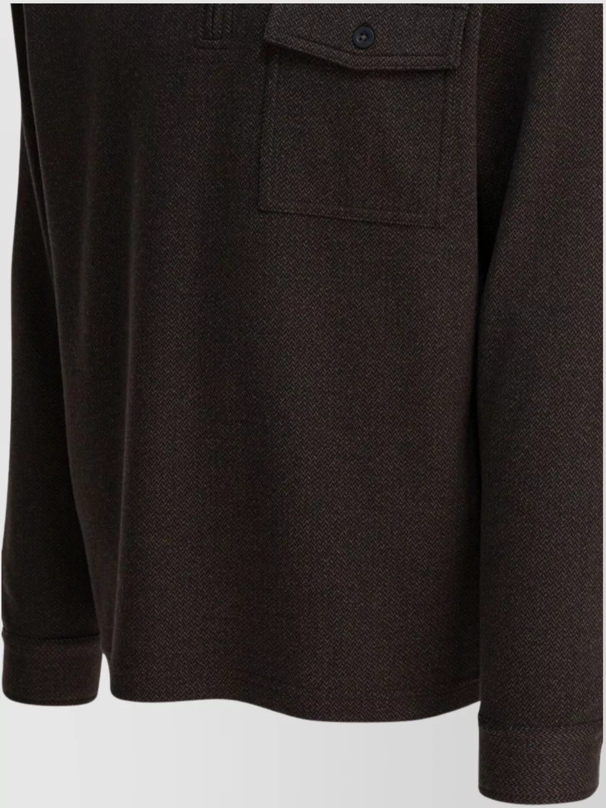Vince Long Sleeve Polo Shirt With Chest Pocket