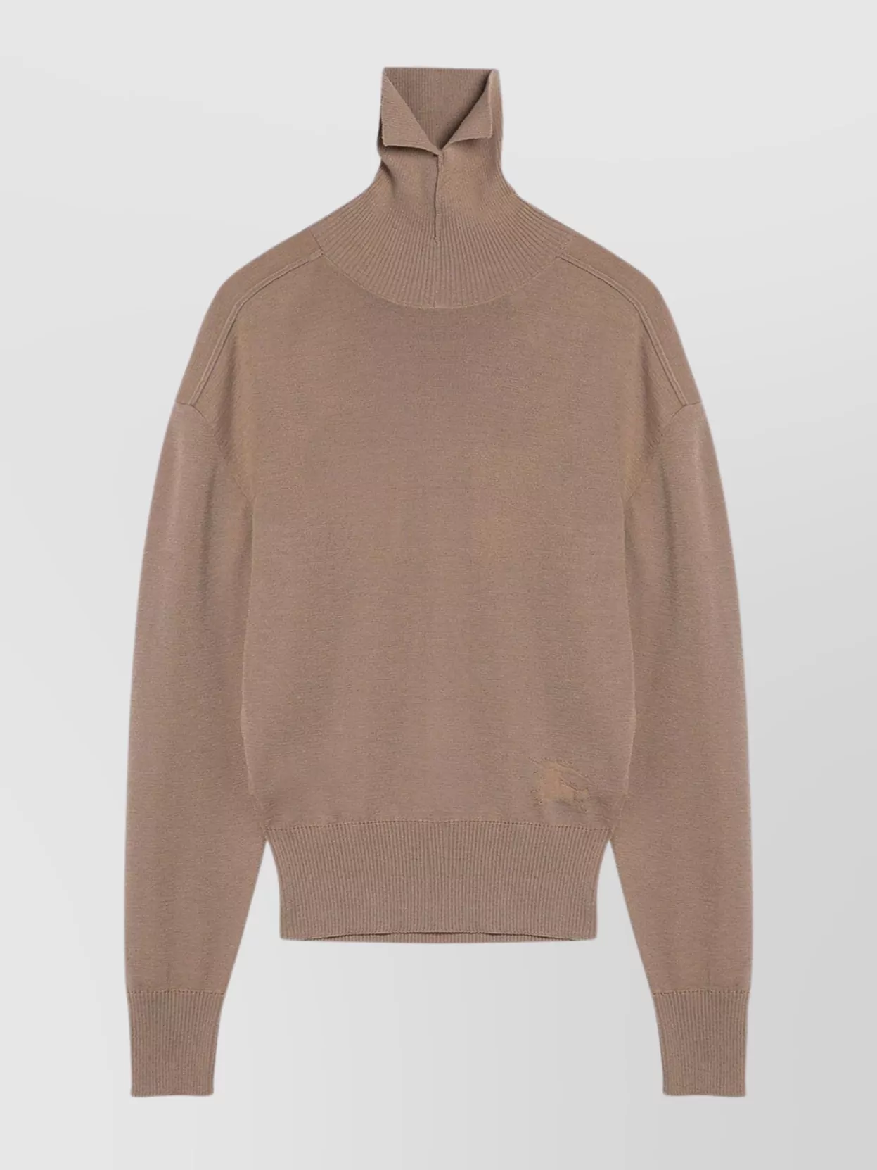 Burberry Turtleneck Wool Sweater Long Sleeves In Pink