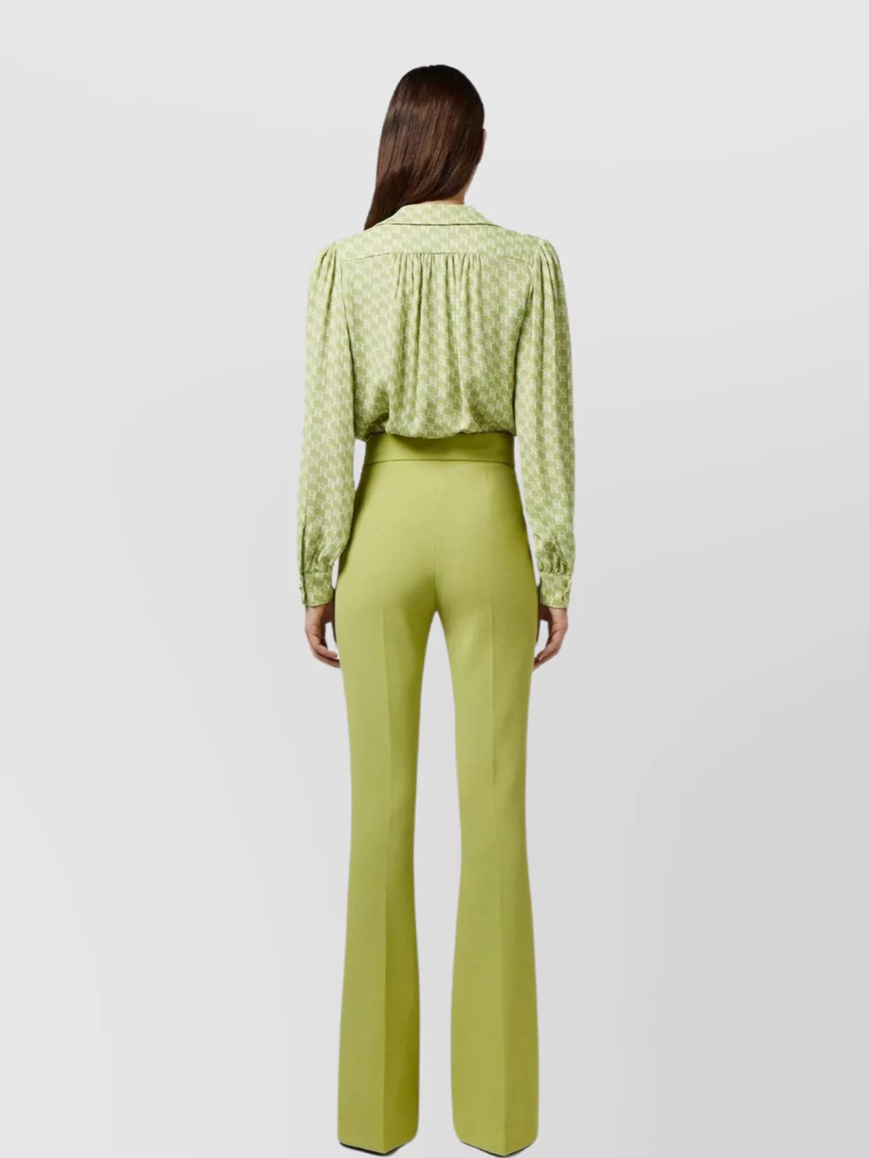 Elisabetta Franchi Printed Chain Detail V-Neck Tops