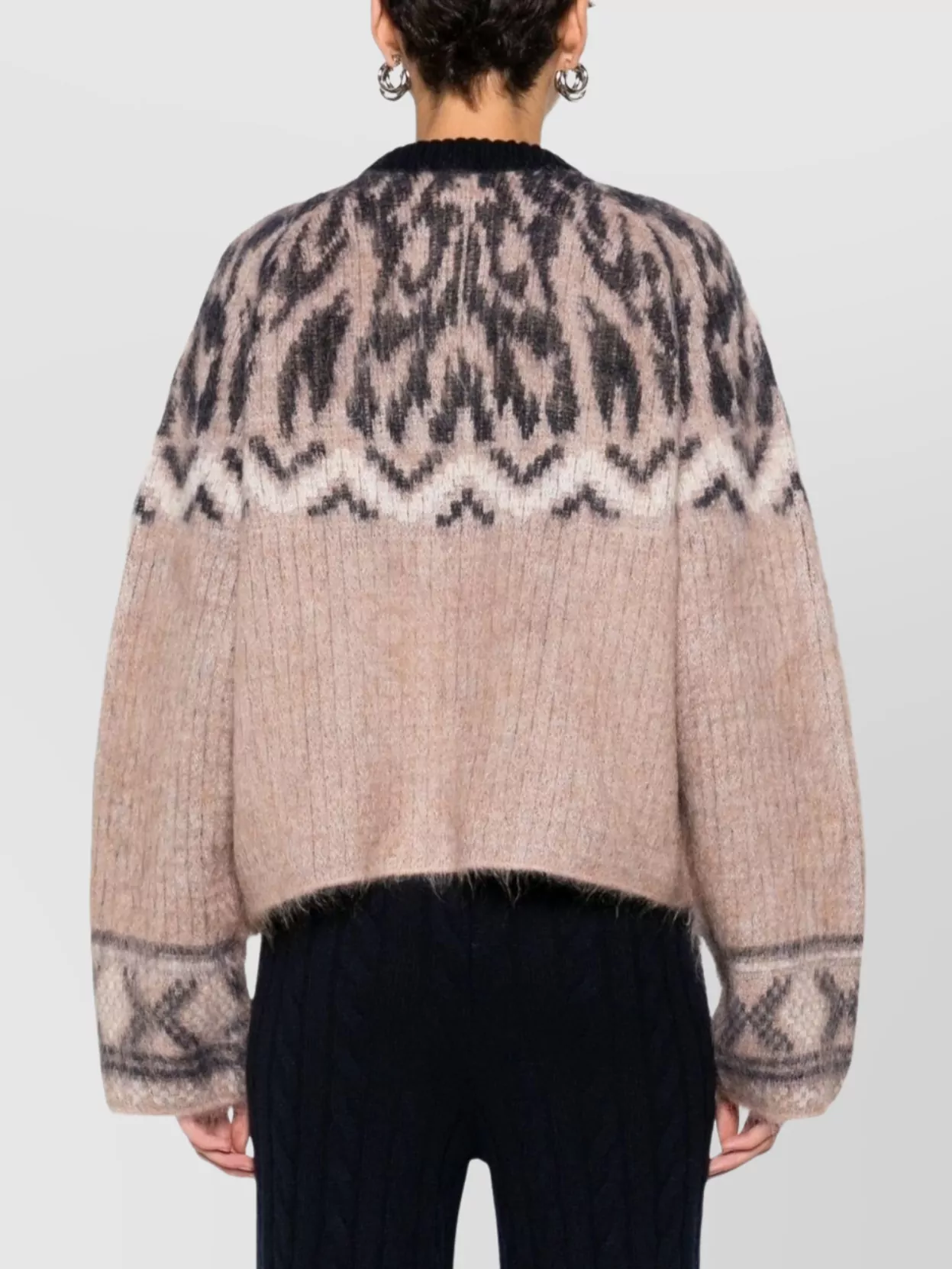Forte Forte Long Sleeve Patterned Knitwear Cardigan In Multi