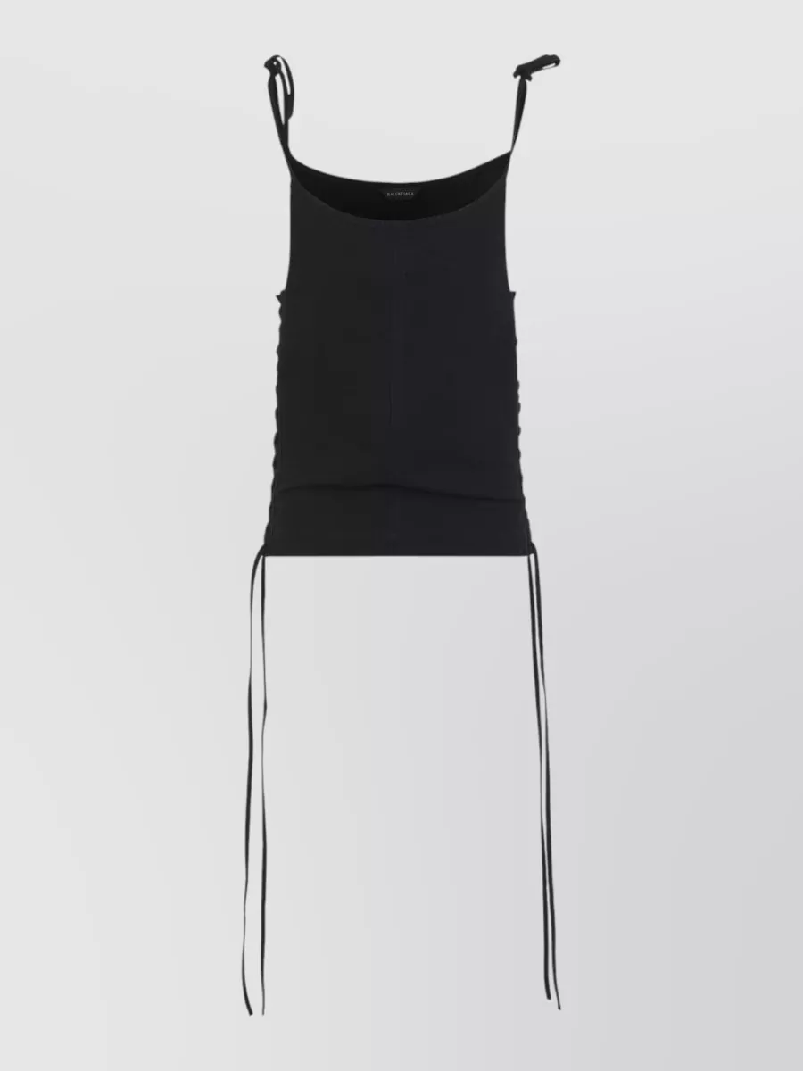 Balenciaga Cotton Lace-Up Tank Top