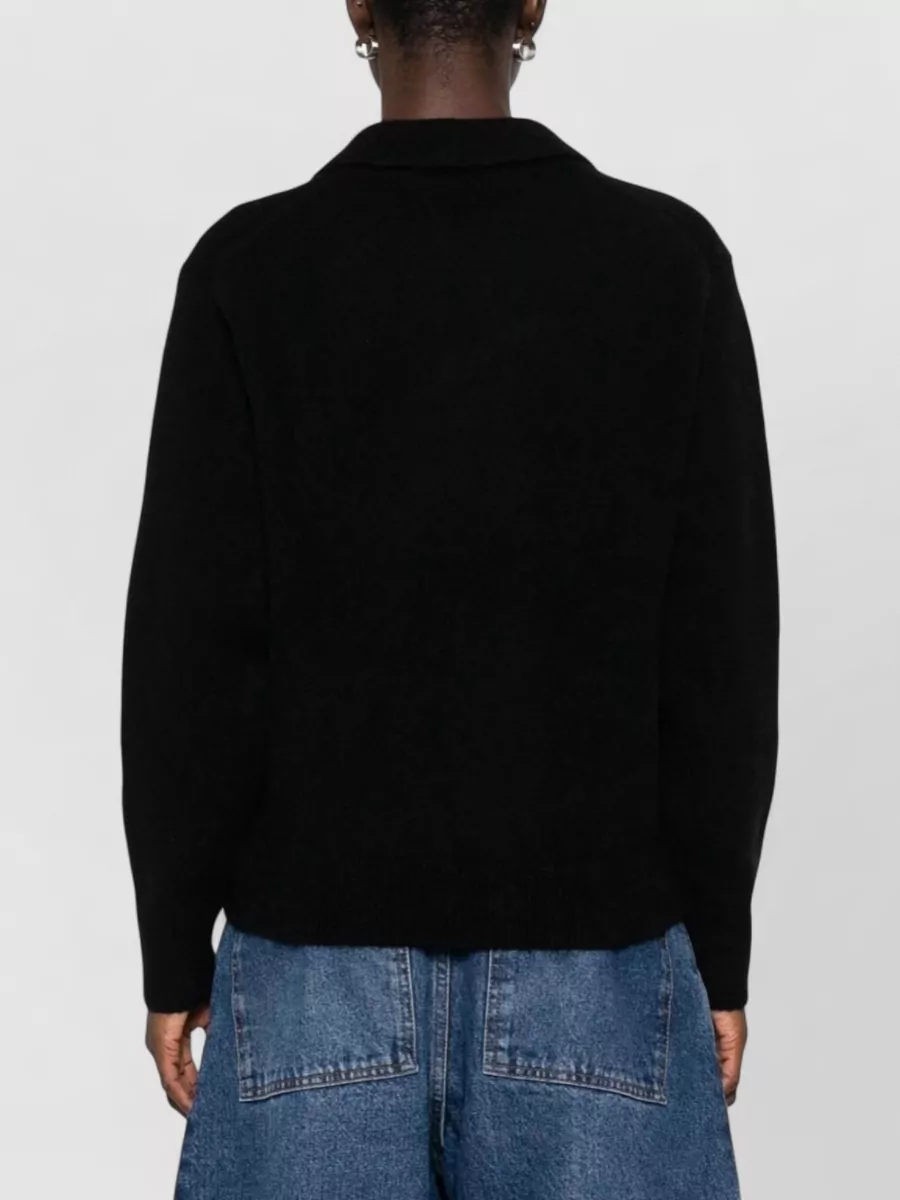 Dunst Wool V-Neck Polo Sweater