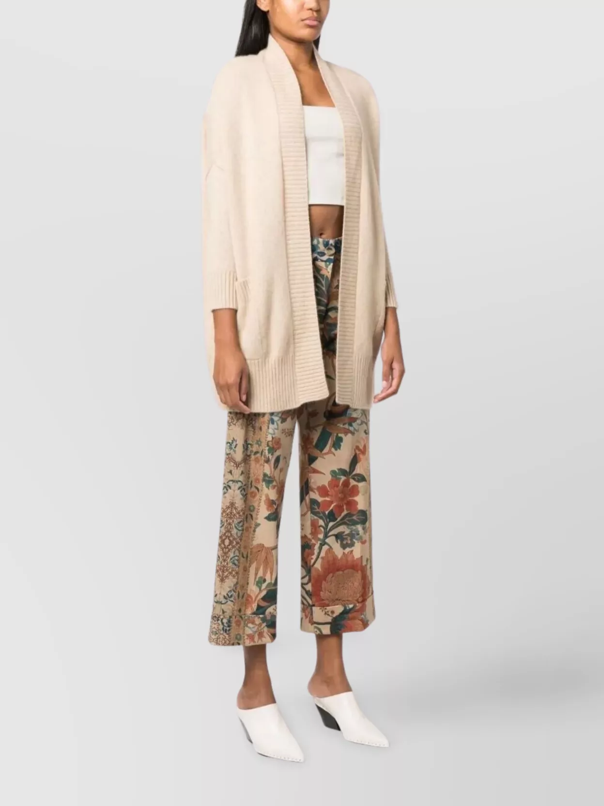Kujten Longline Cardigan Front Pockets