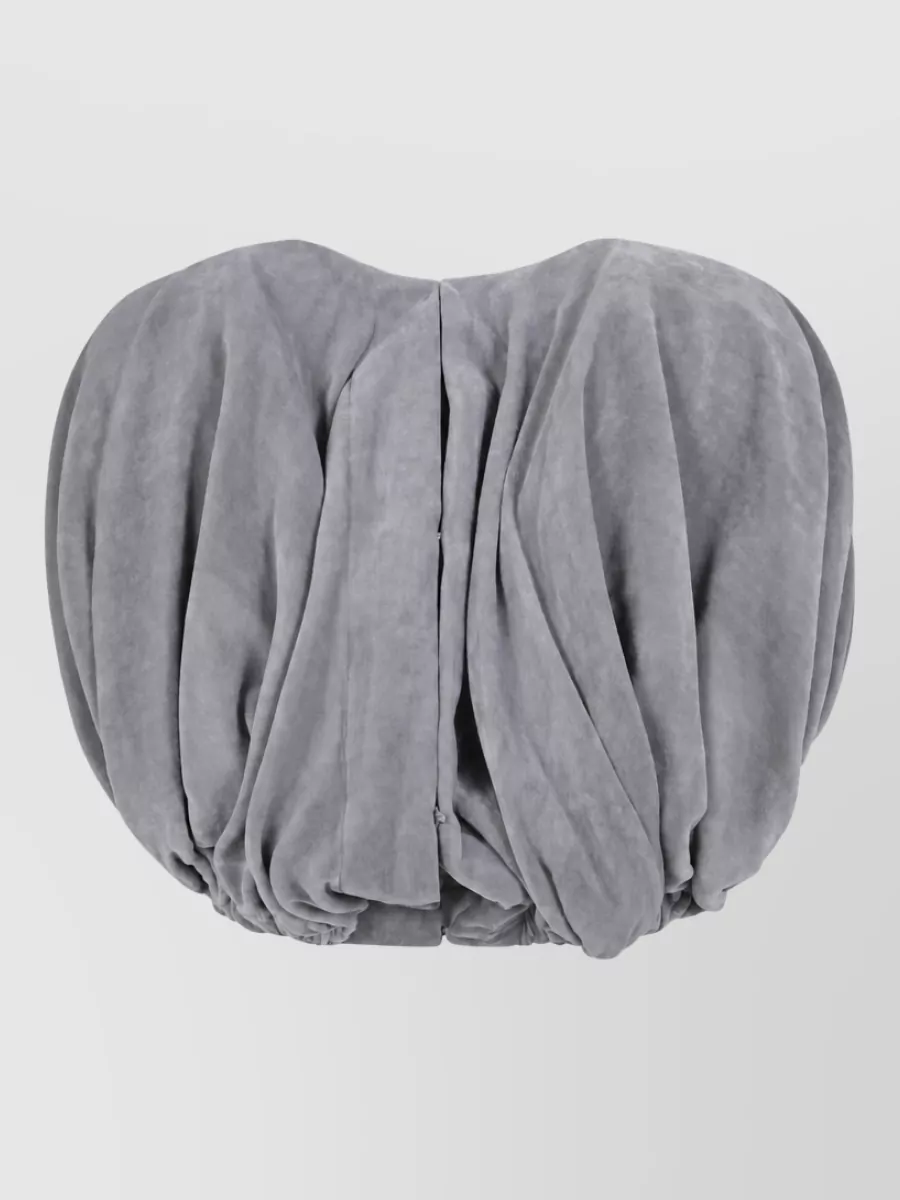 Rick Owens Velvet draped cropped cape