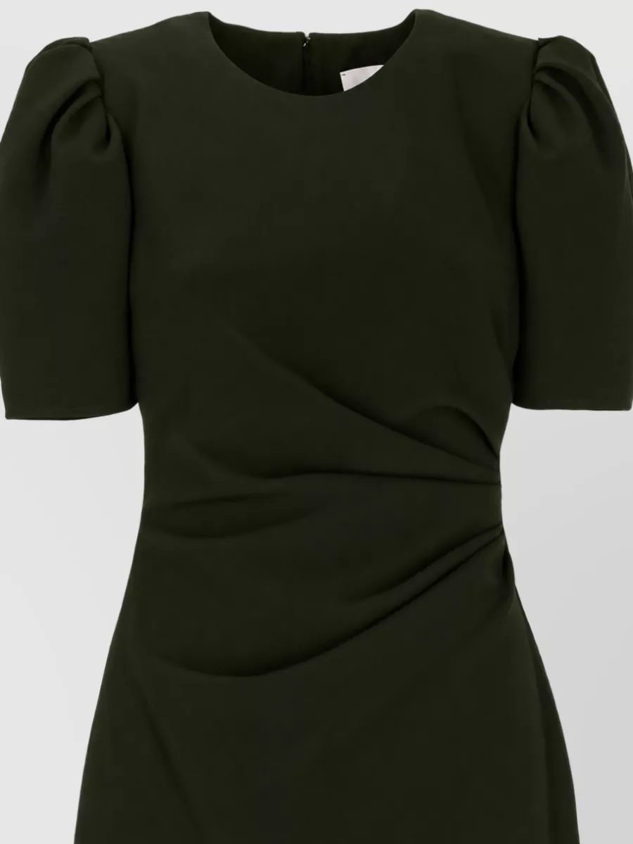 Carolina Herrera draped short-sleeve midi dress