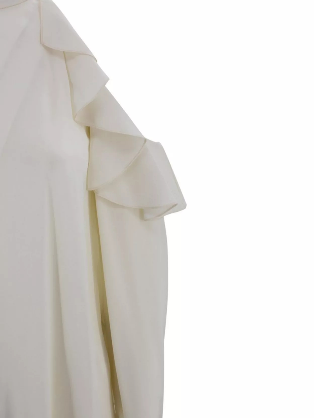 Etro Silk Top With Open Shoulders And Ruffles
