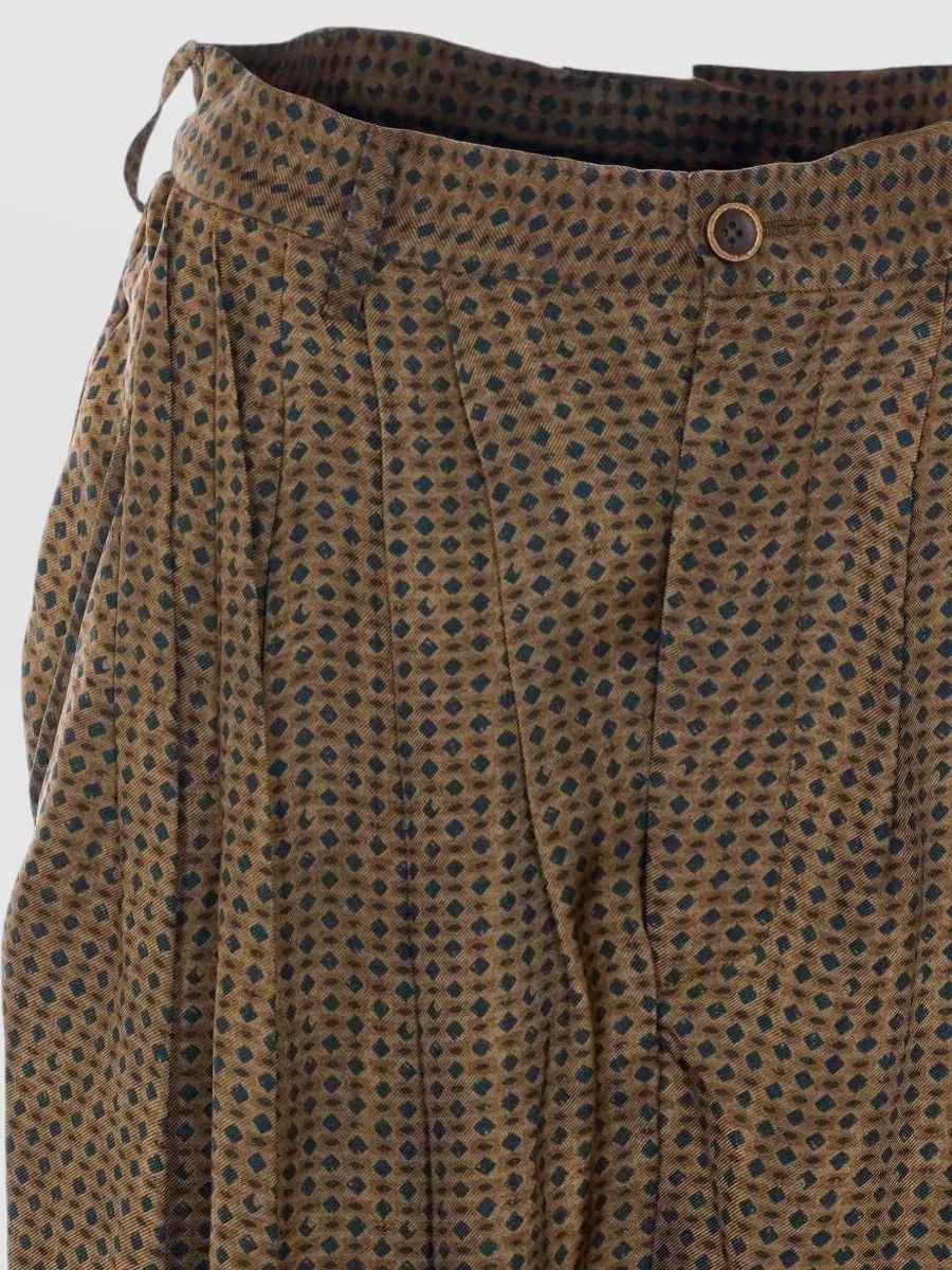 Uma Wang Geometric Pleated Tapered Trousers