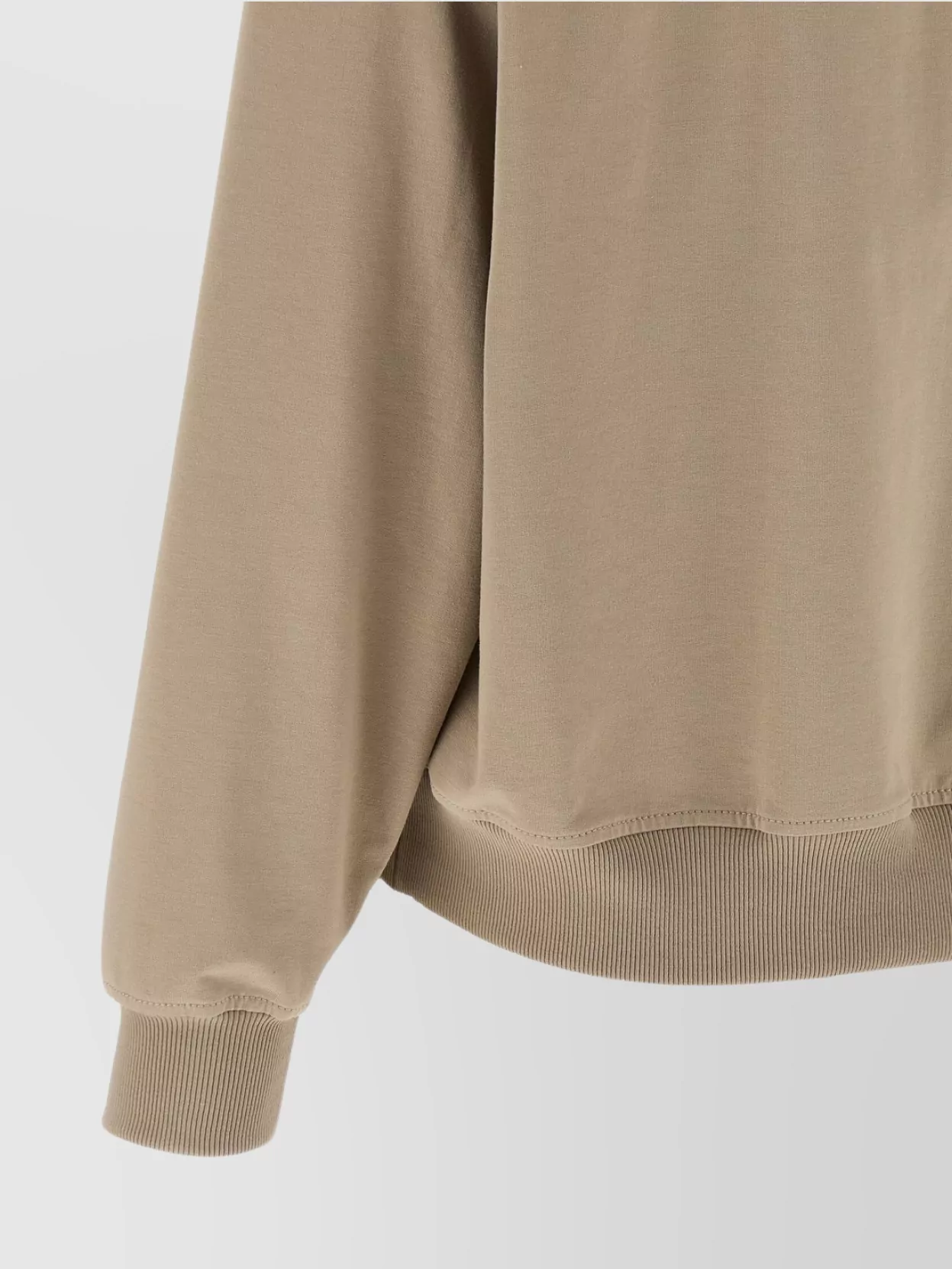 Brunello Cucinelli Hooded Kangaroo Pocket Top With Ribbed Cuffs