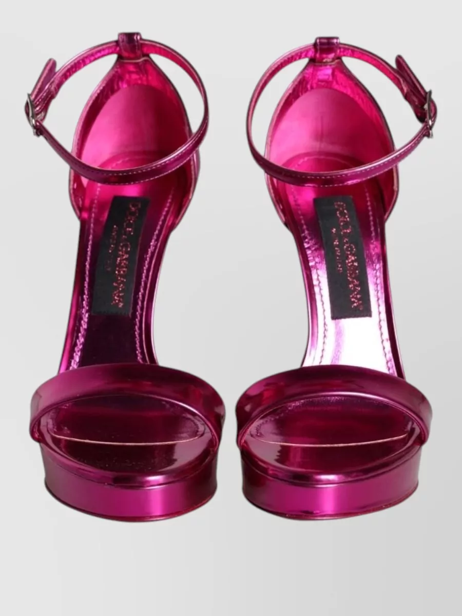Dolce&Gabbana Leather Ankle-Strap Sandals
