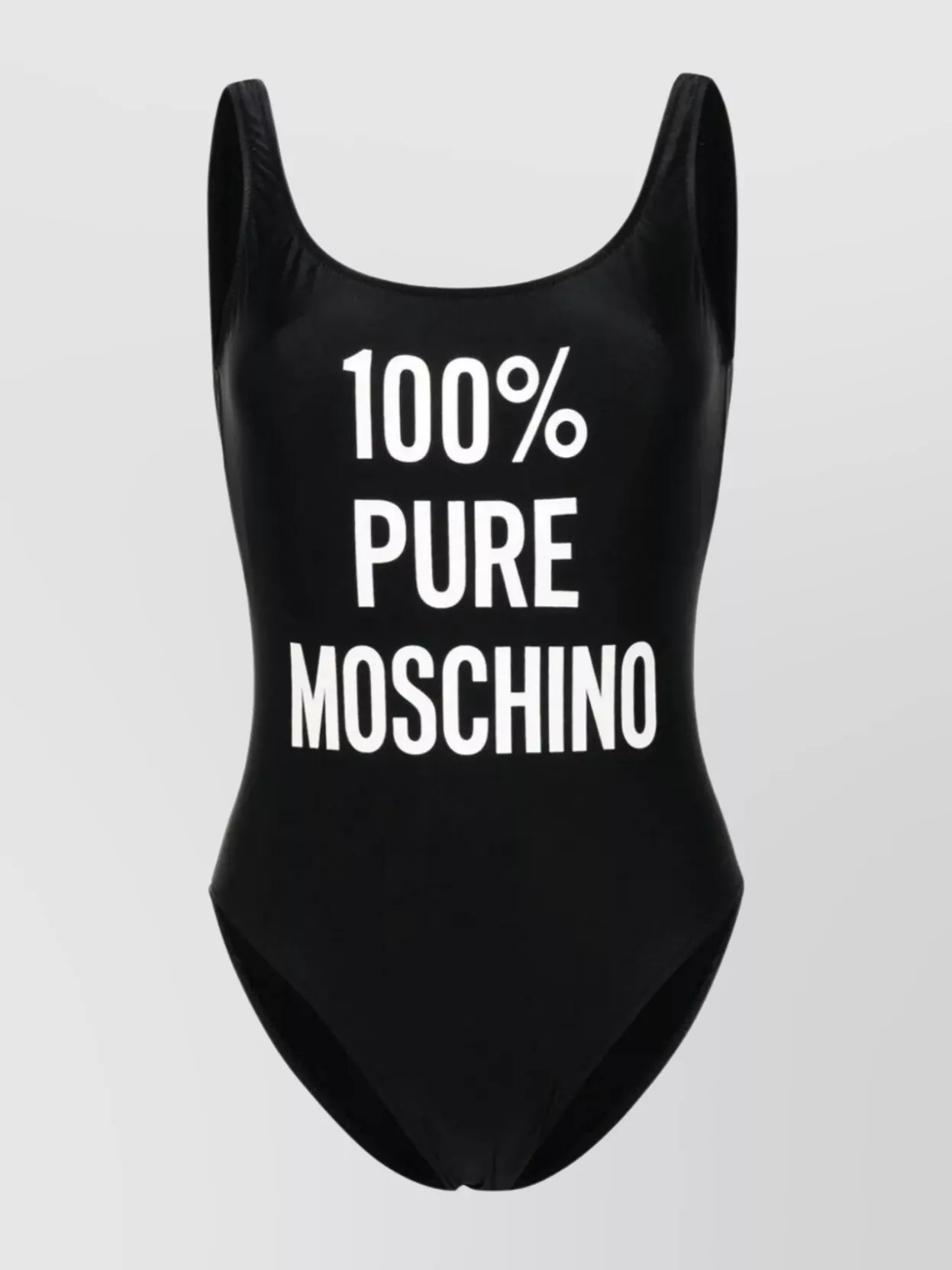 Shop Moschino Logo High-cut One-piece Swimsuit