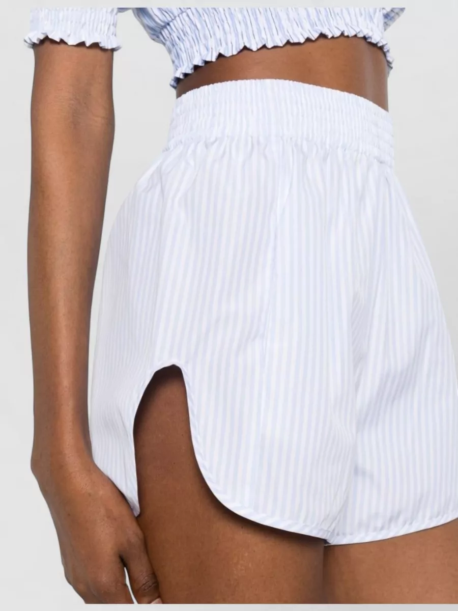 Ermanno Scervino Striped Cotton Cropped Shorts