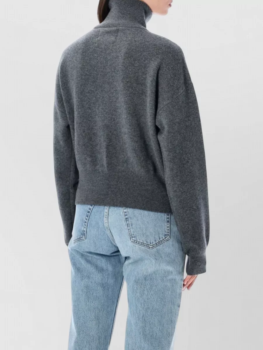 Extreme Cashmere Cashmere Jacquard Cropped Zip Cardigan