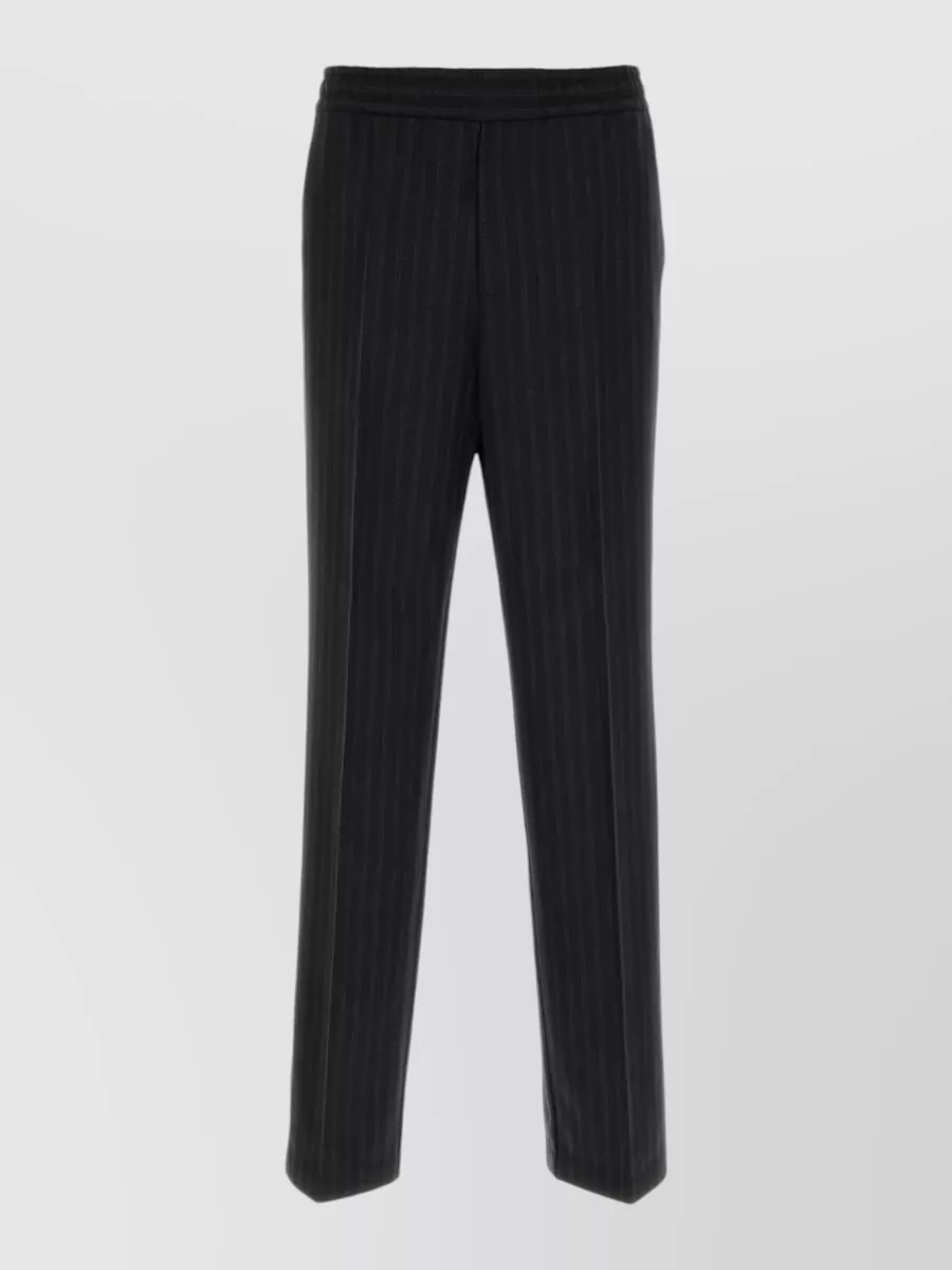 Versace virgin wool straight-leg tailored trousers