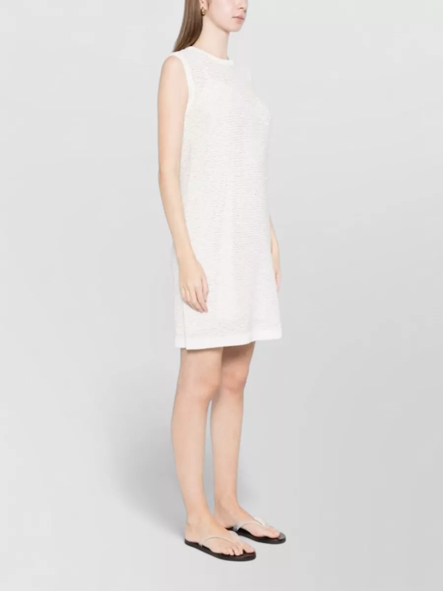 Fabiana Filippi Sleeveless Sequin-Embellished Knitted Mini Dress