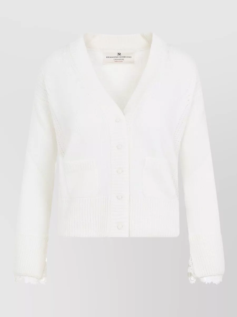 Ermanno Scervino Cashmere chunky-knit relaxed-fit v-neck cardigan