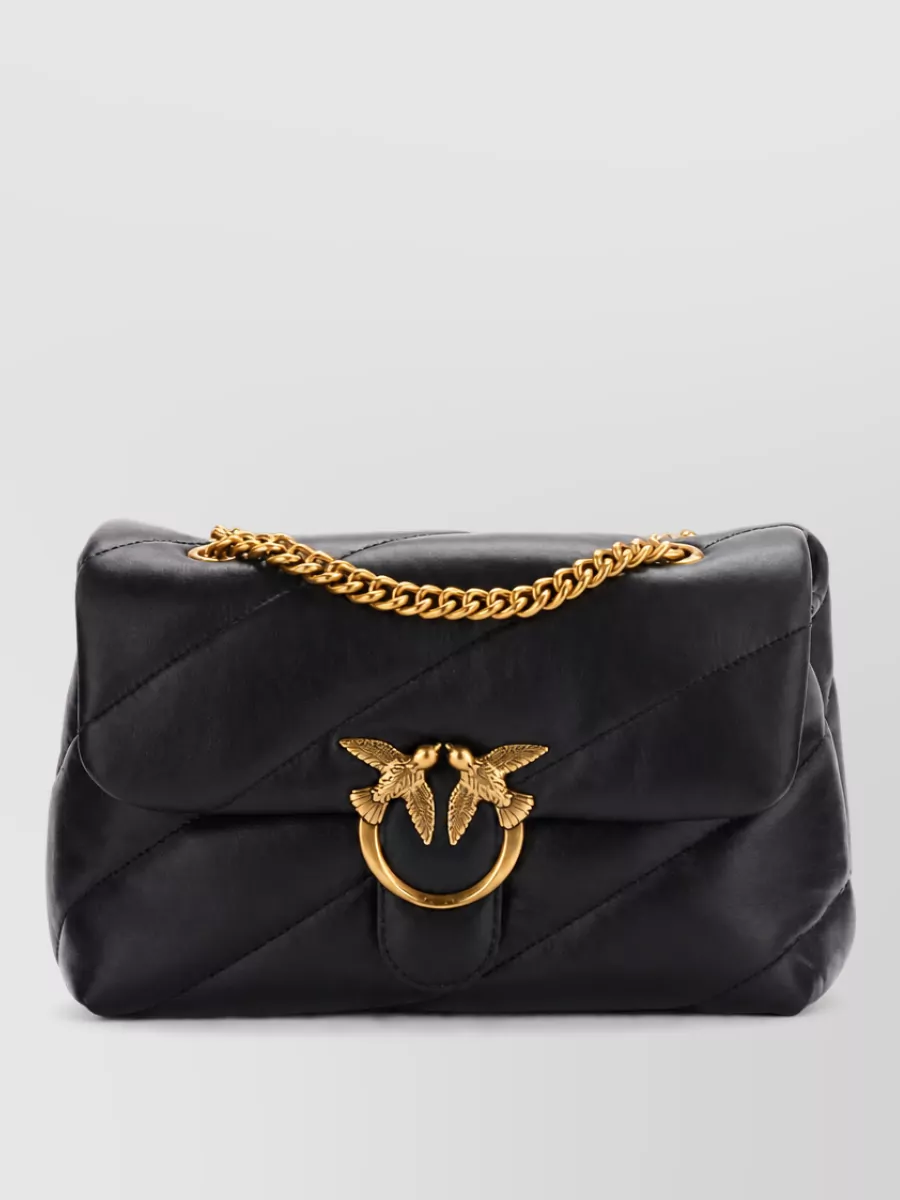 Pinko love bag puff leather clutch bag