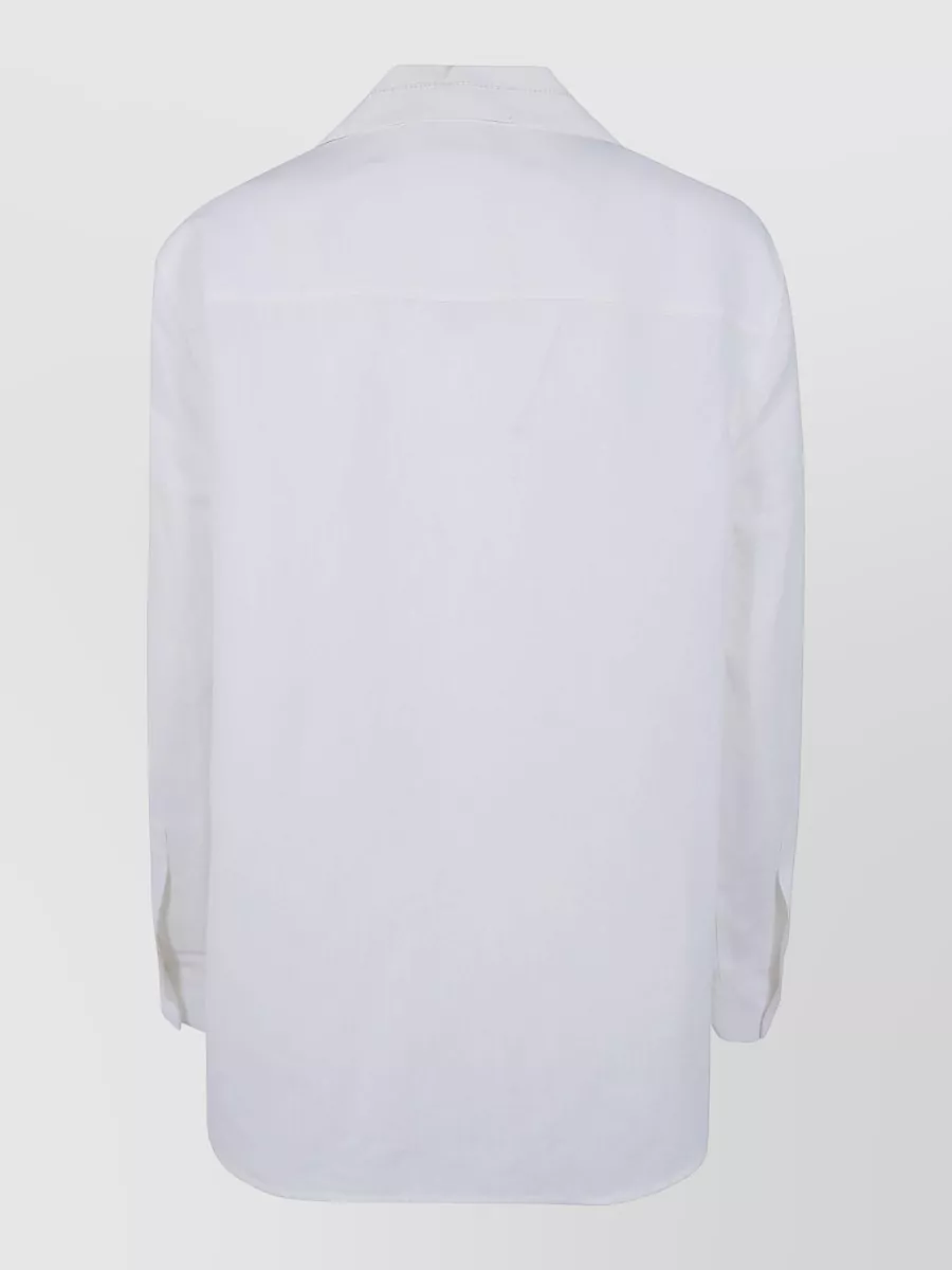 Semicouture Embroidered Linen Shirt