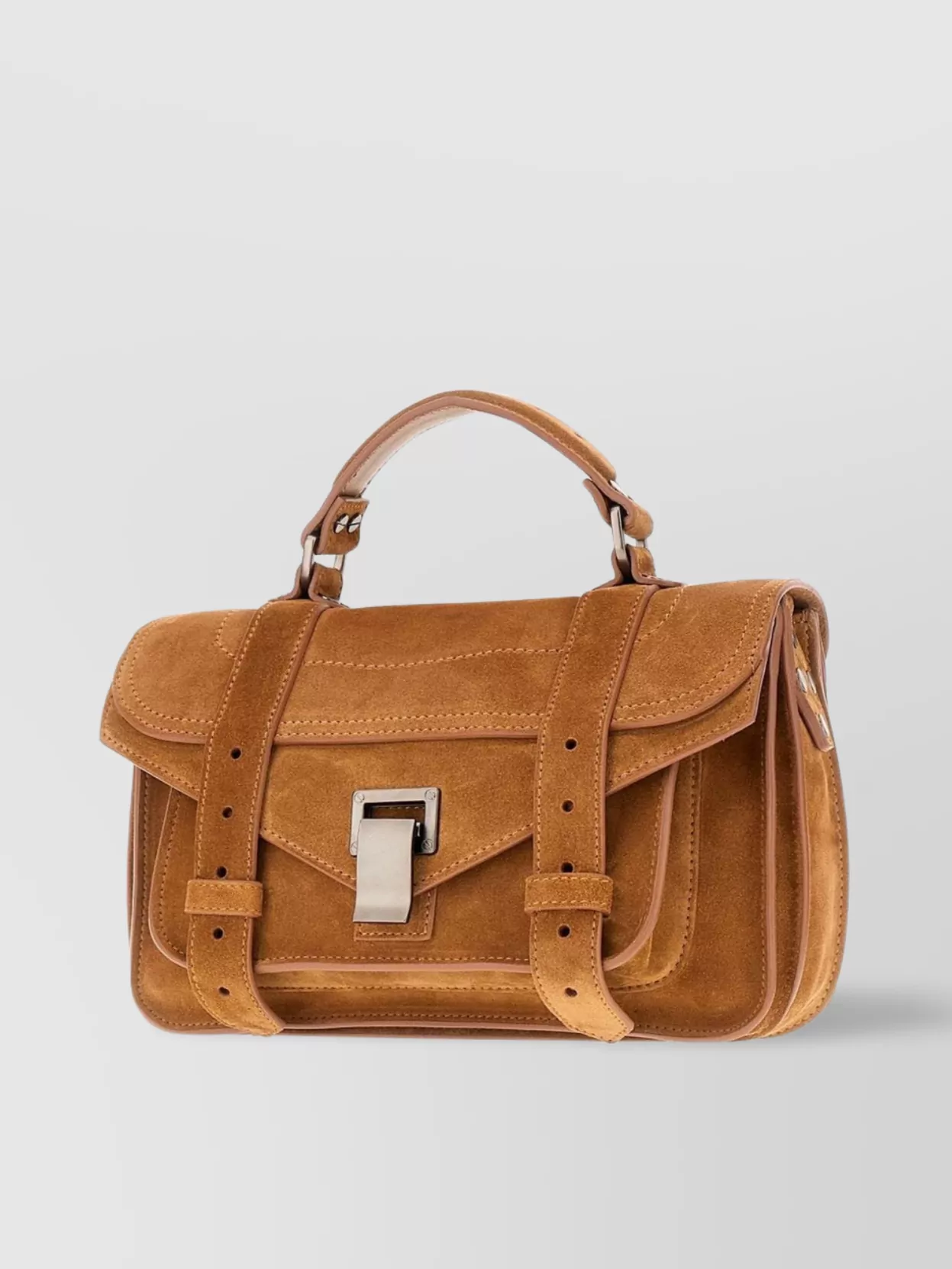 Proenza Schouler Tiny Suede Leather Handbag With Buckle Detail