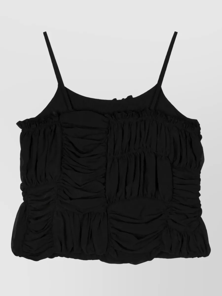 Comme des Garçons ruffled round neck top