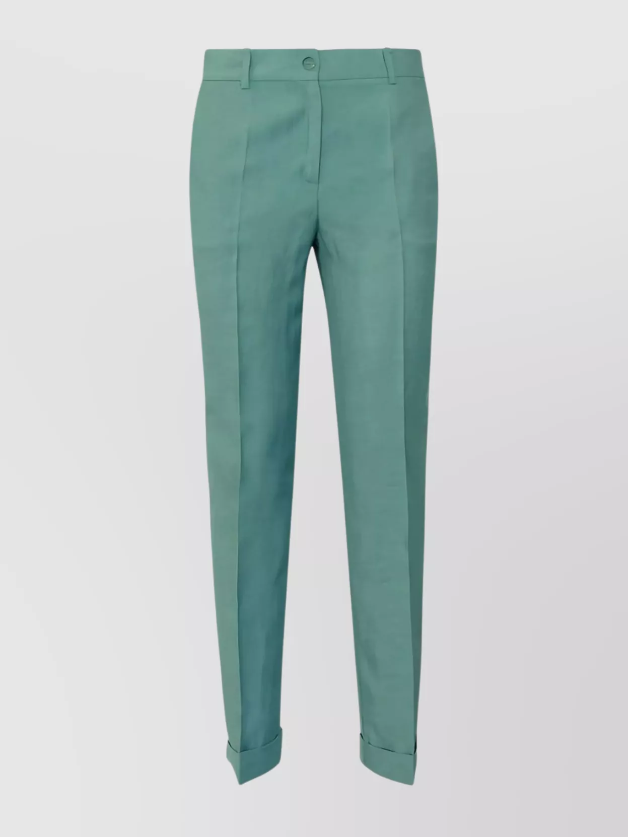 P.a.r.o.s.h Tailored Trousers With Cuffed Hem And Pockets In Blue