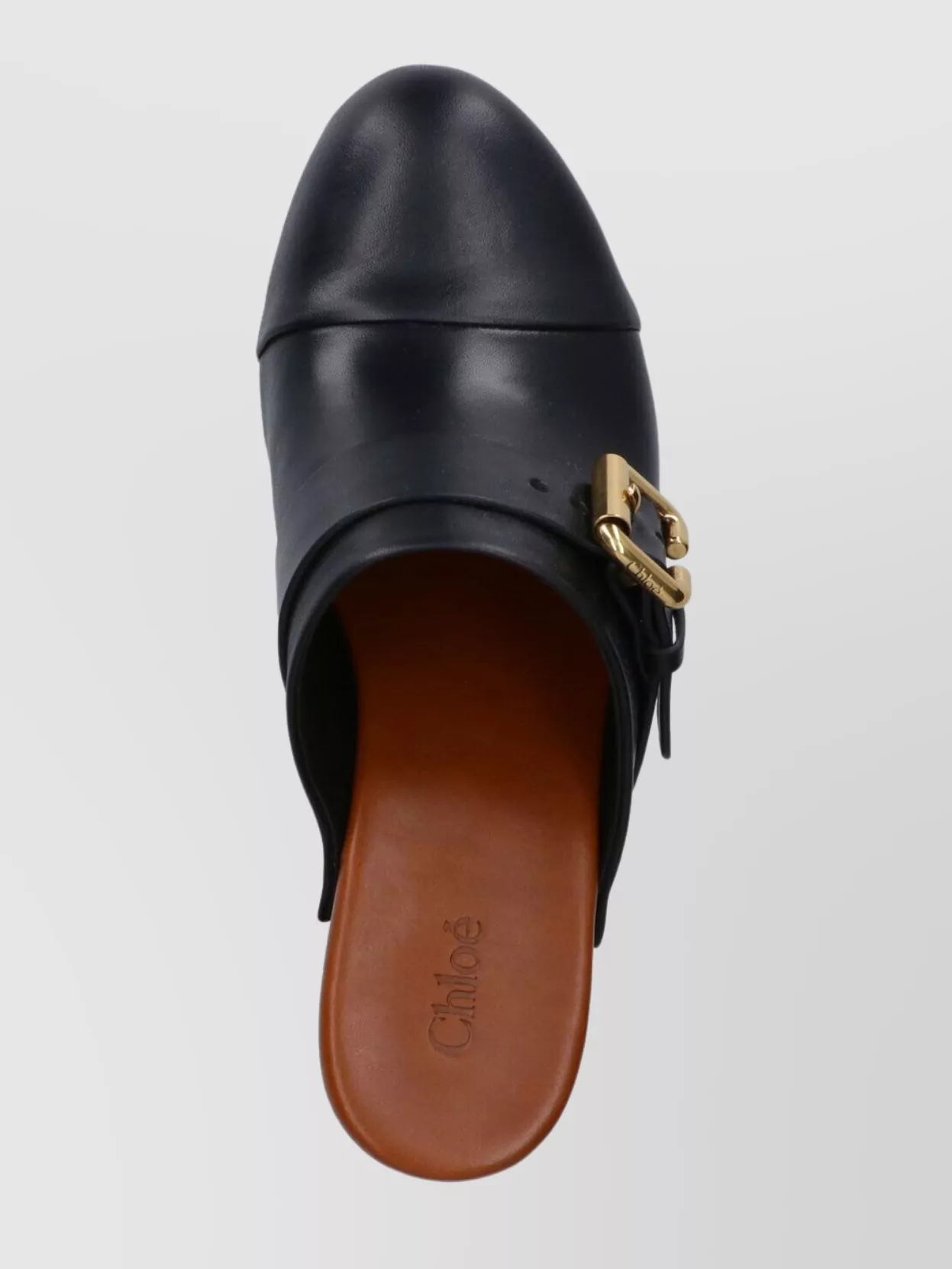 Shop Chloé Studded Detailing Platform Mules