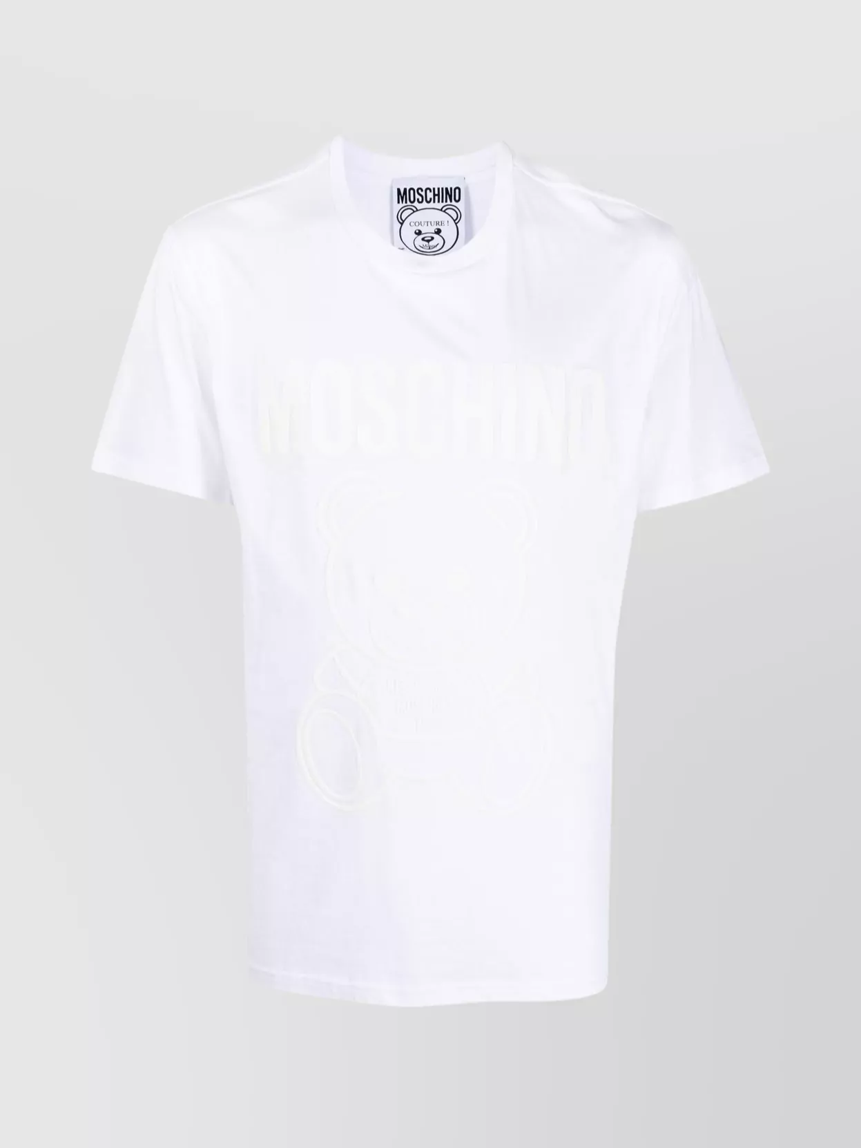 Shop Moschino Signature Bear Graphic T-shirt In White