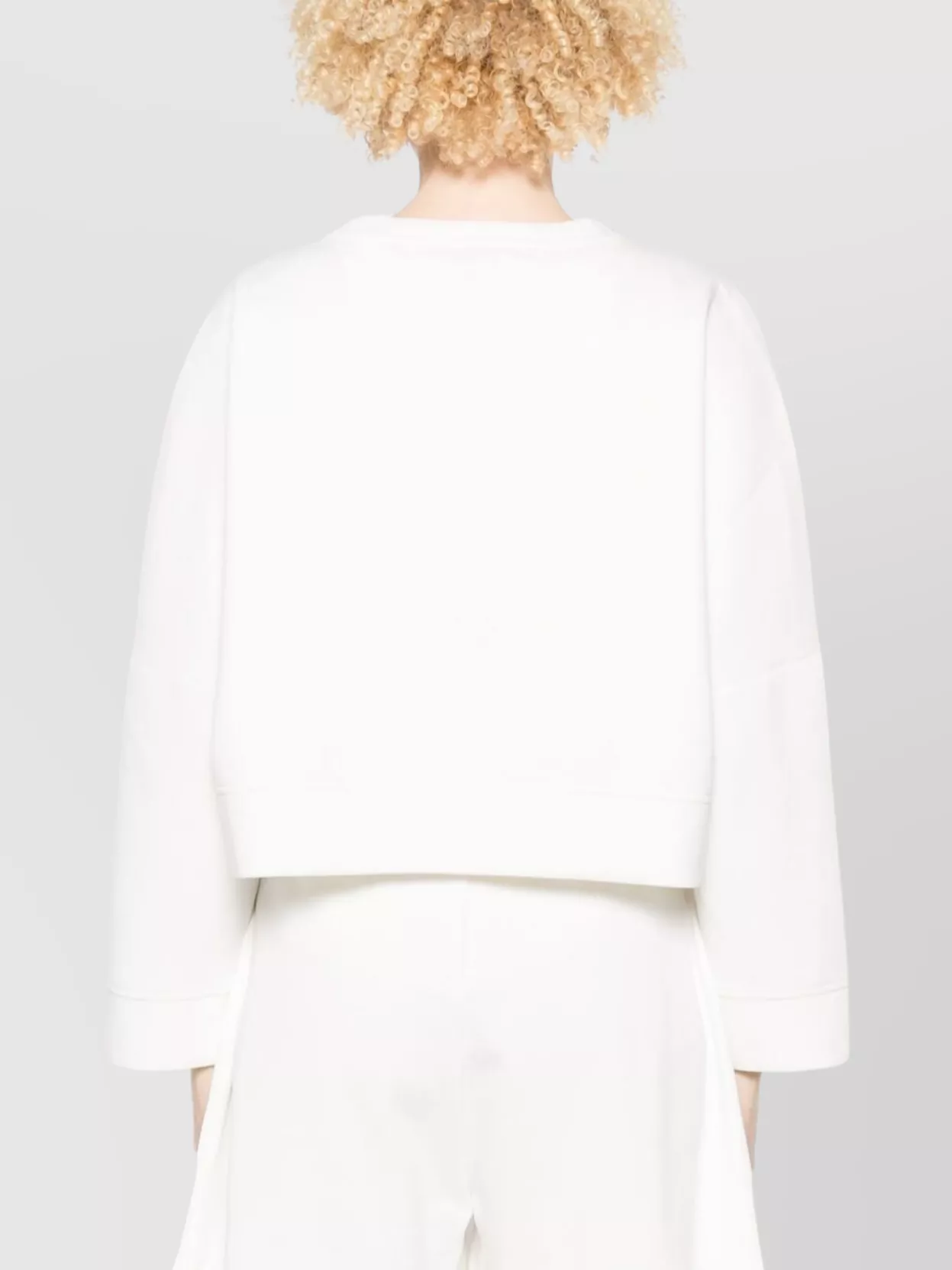 EMPORIO ARMANI LOGO CREW NECK COTTON SWEATSHIRT WITH RIBBED CUFFS AND HEM