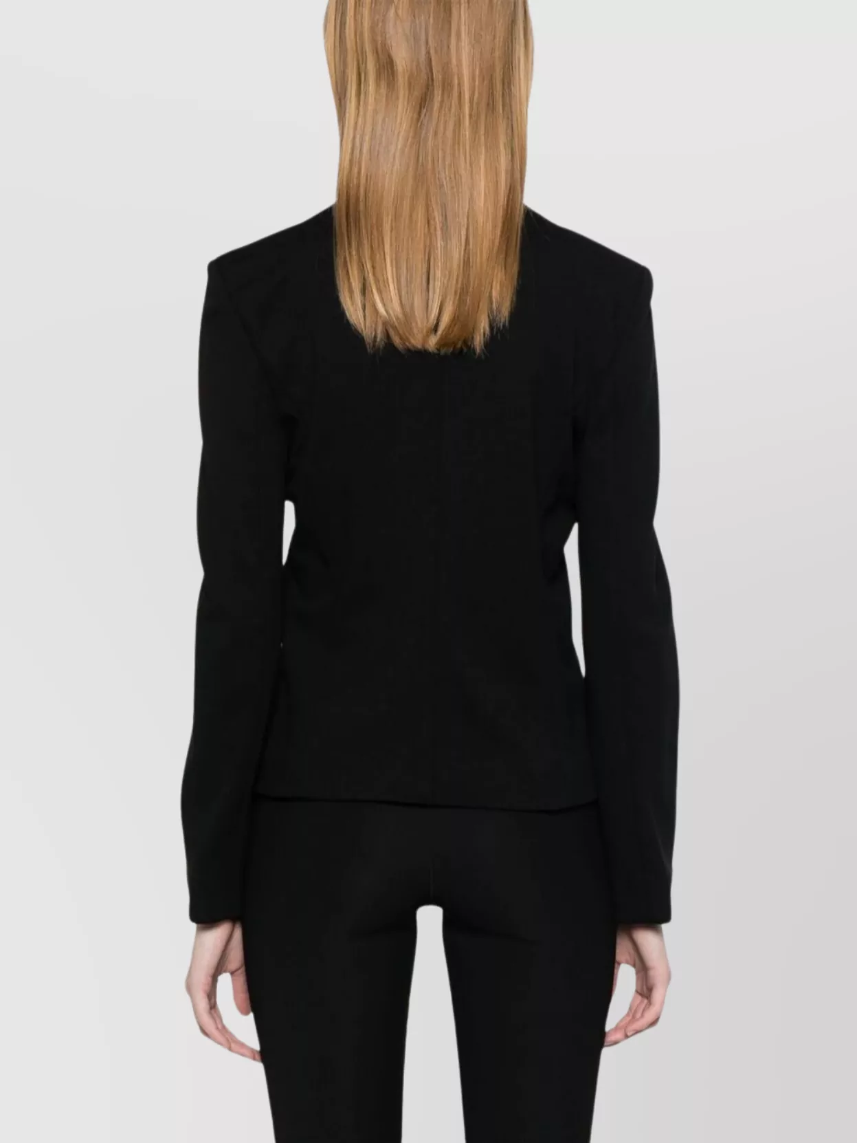 Emporio Armani Zippered Blazer Jacket With Shoulder Pads