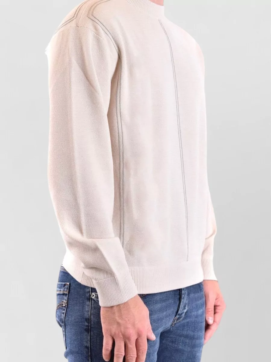 Emporio Armani Knitted Wool-Blend Crew-Neck Jumper