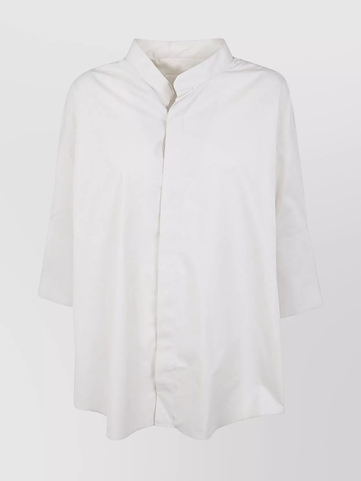 Ami Alexandre Mattiussi Ami Paris Mandarin Collar Shirt Clothing In White