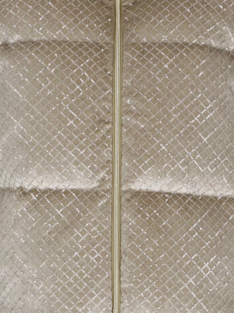 Herno Quilted Velvet Down Jacket High Neck