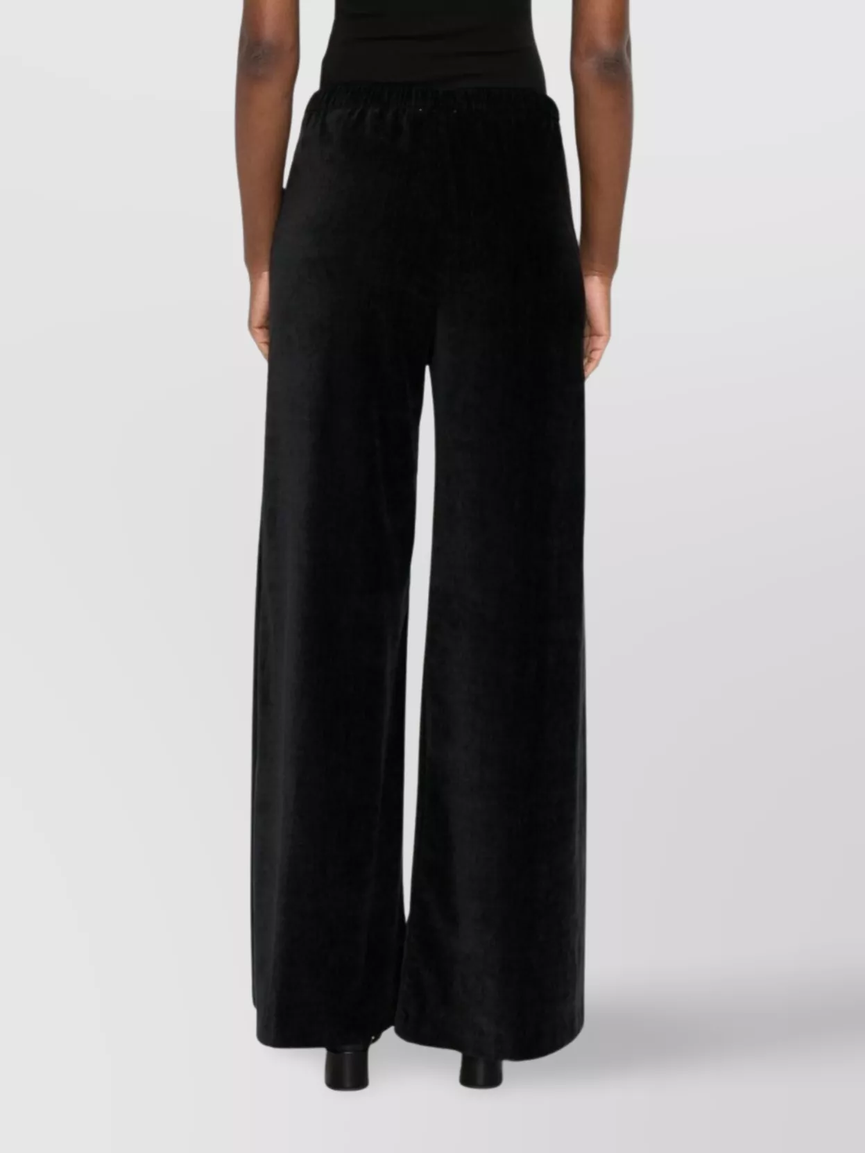 Forte Forte High-Waisted Wide-Leg Velvet Trousers