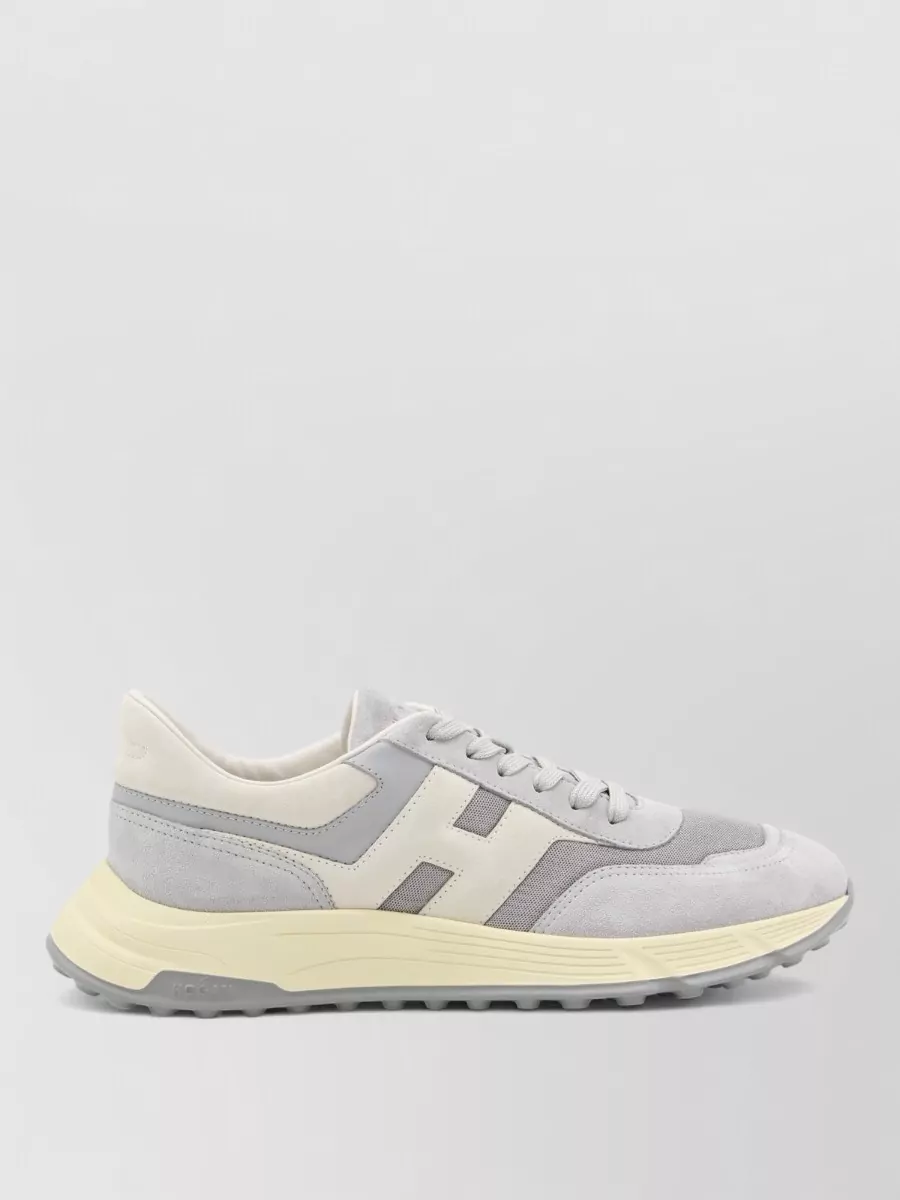 Hogan Suede And Mesh Low Top Sneakers
