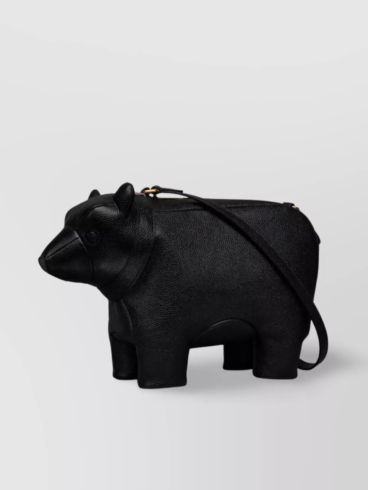 Thom Browne Bear Baguette Bag Pebble Grain Leather