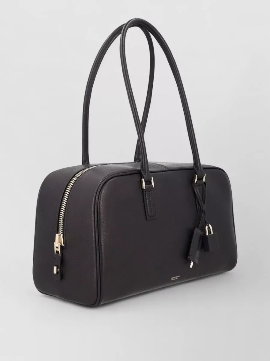 Tom Ford Small Leather Shoulder Bag Padlock Detail