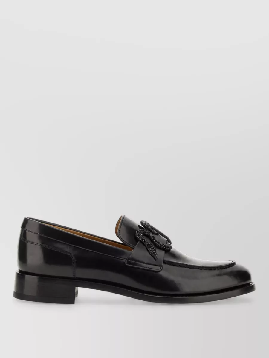 Rene Caovilla Leather Morgana Loafers