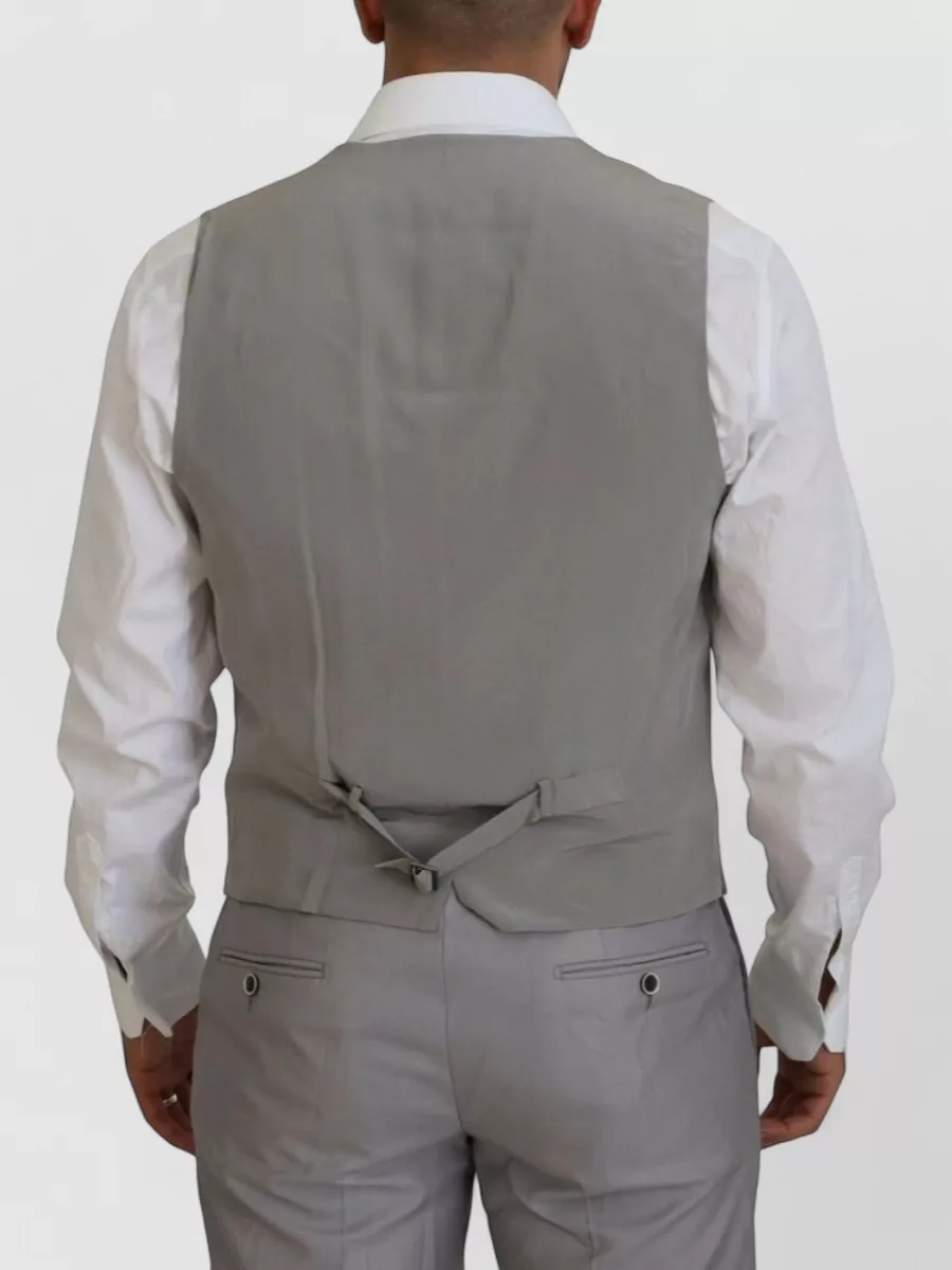 Dolce&Gabbana Wool Silk Slim-Fit Three-Piece Single-Breasted Suit