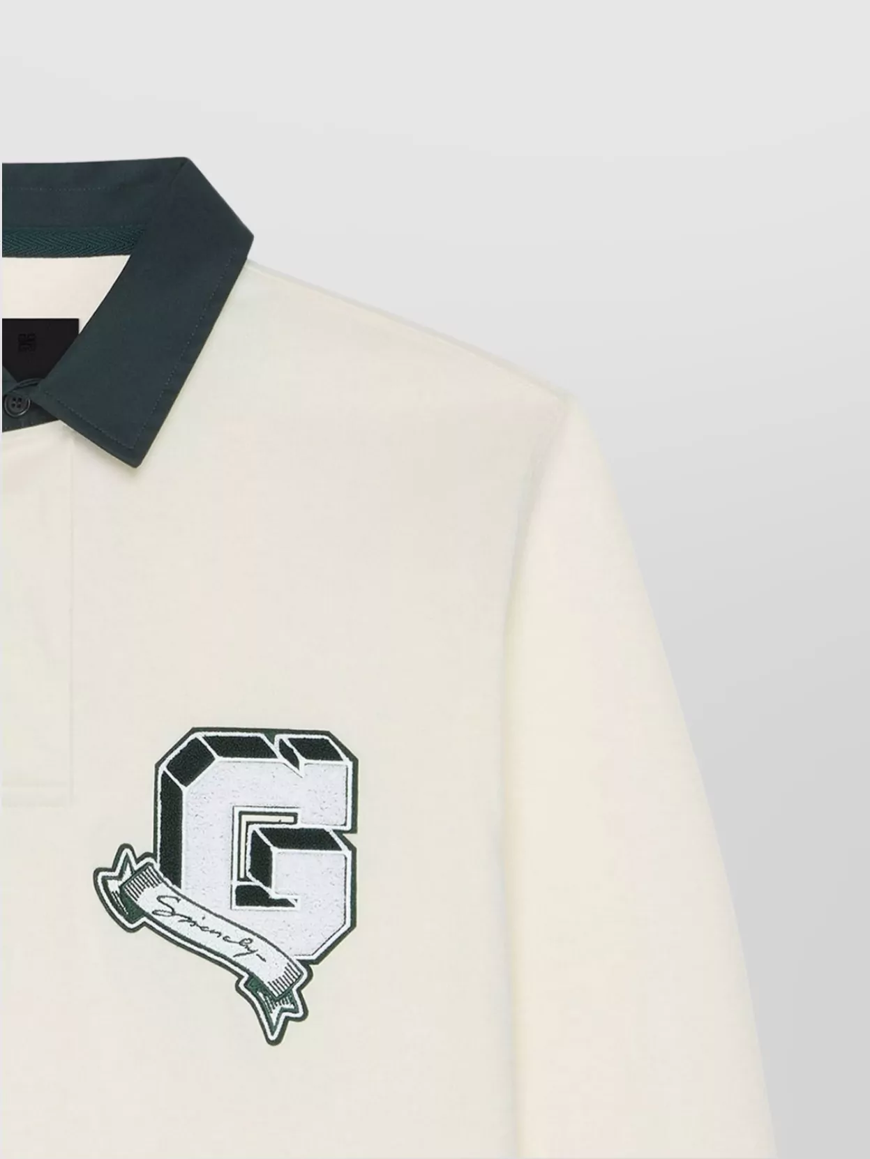 Givenchy College Cotton Long-Sleeved Polo Shirt