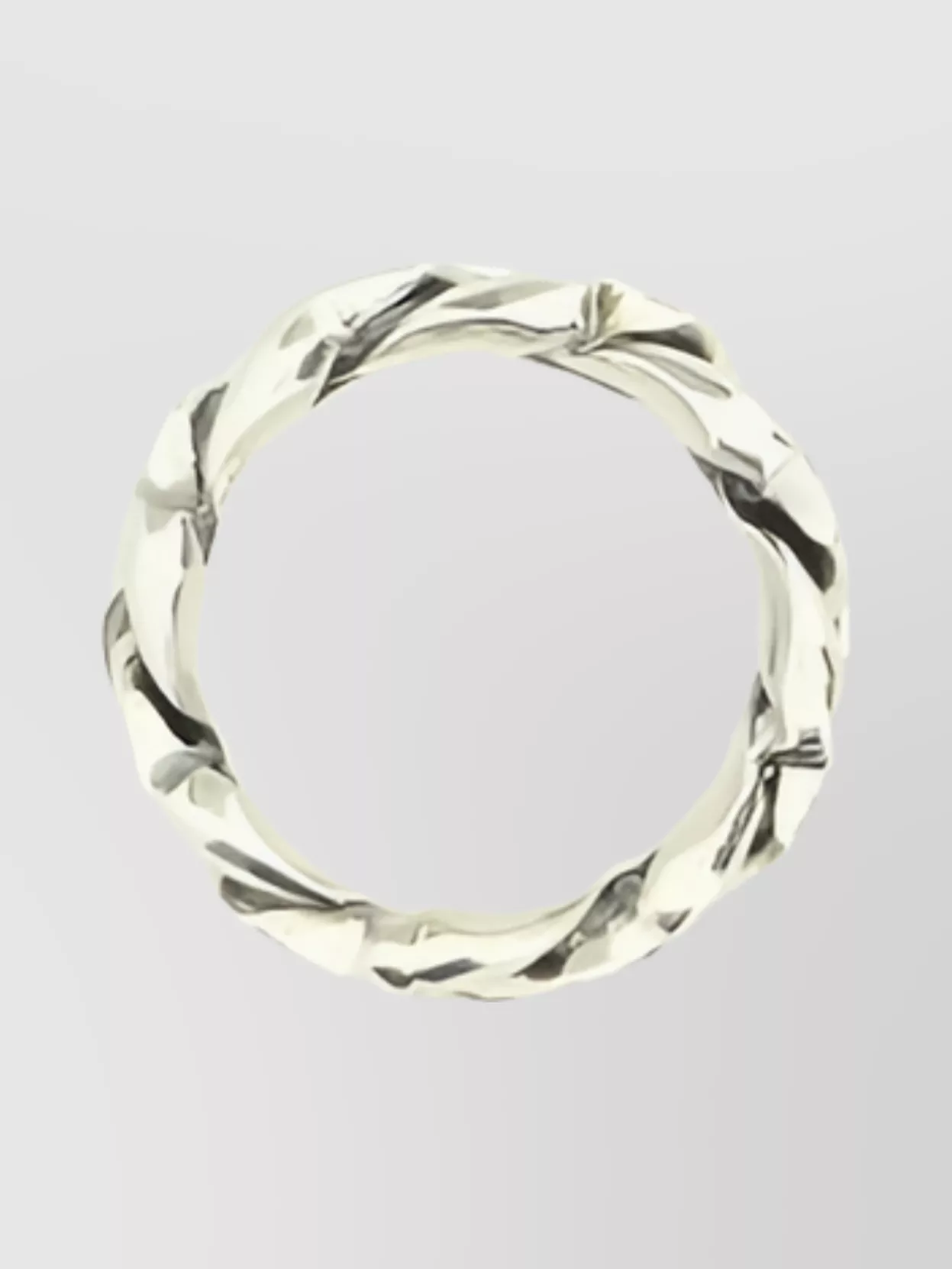 Shop Emanuele Bicocchi Rings With Twisted Silver-tone Finish