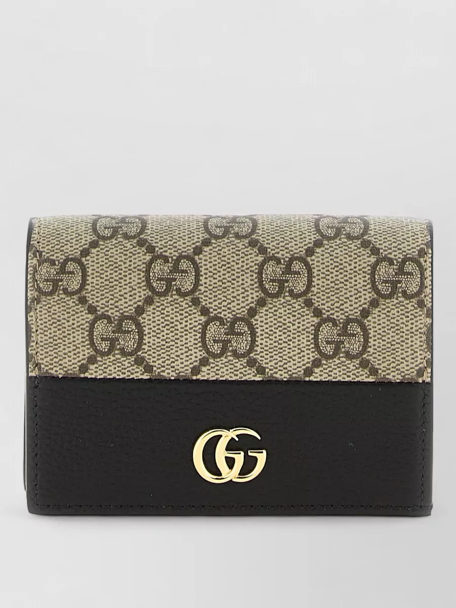 Gucci Gg Marmont Mini Bifold Wallet Canvas Leather