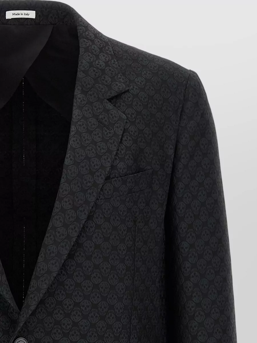 Mc Queen Jacquard Single-Breasted Blazer