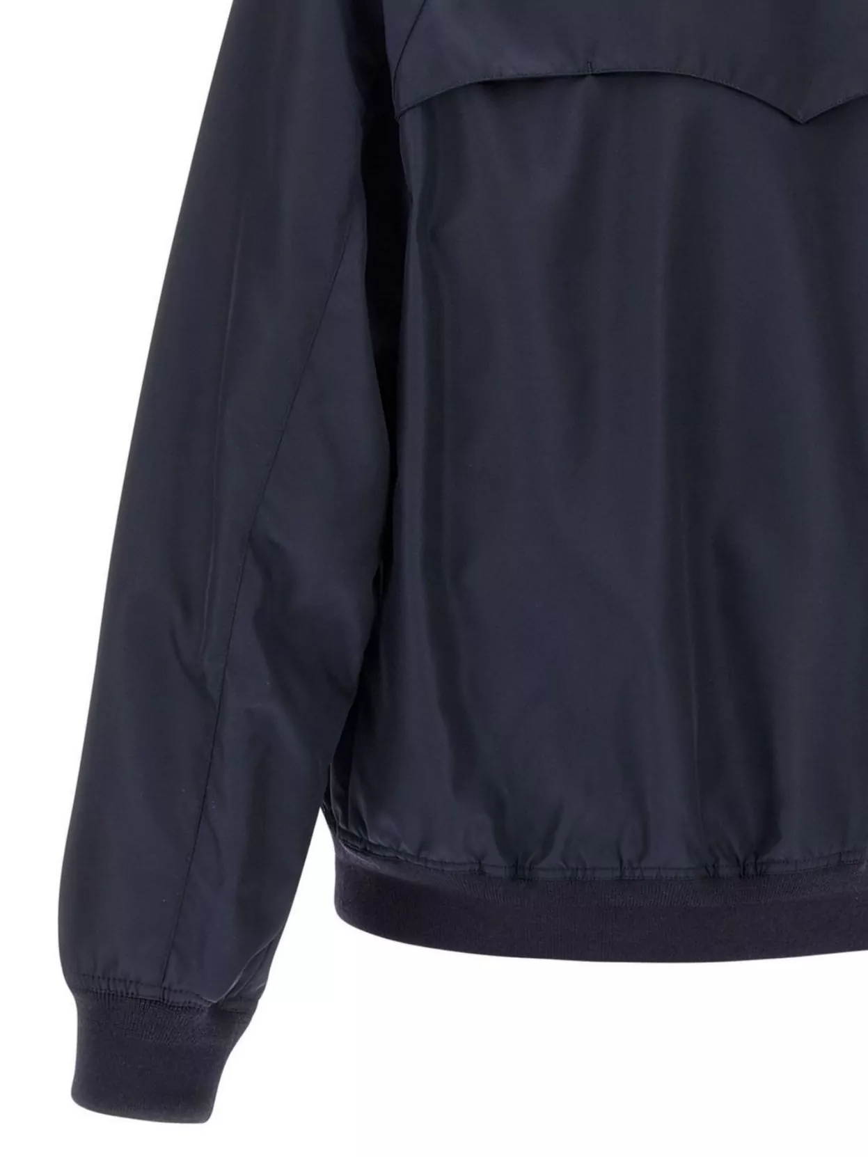 Valentino High Collar Bomber Jacket With Side Pockets In Blue