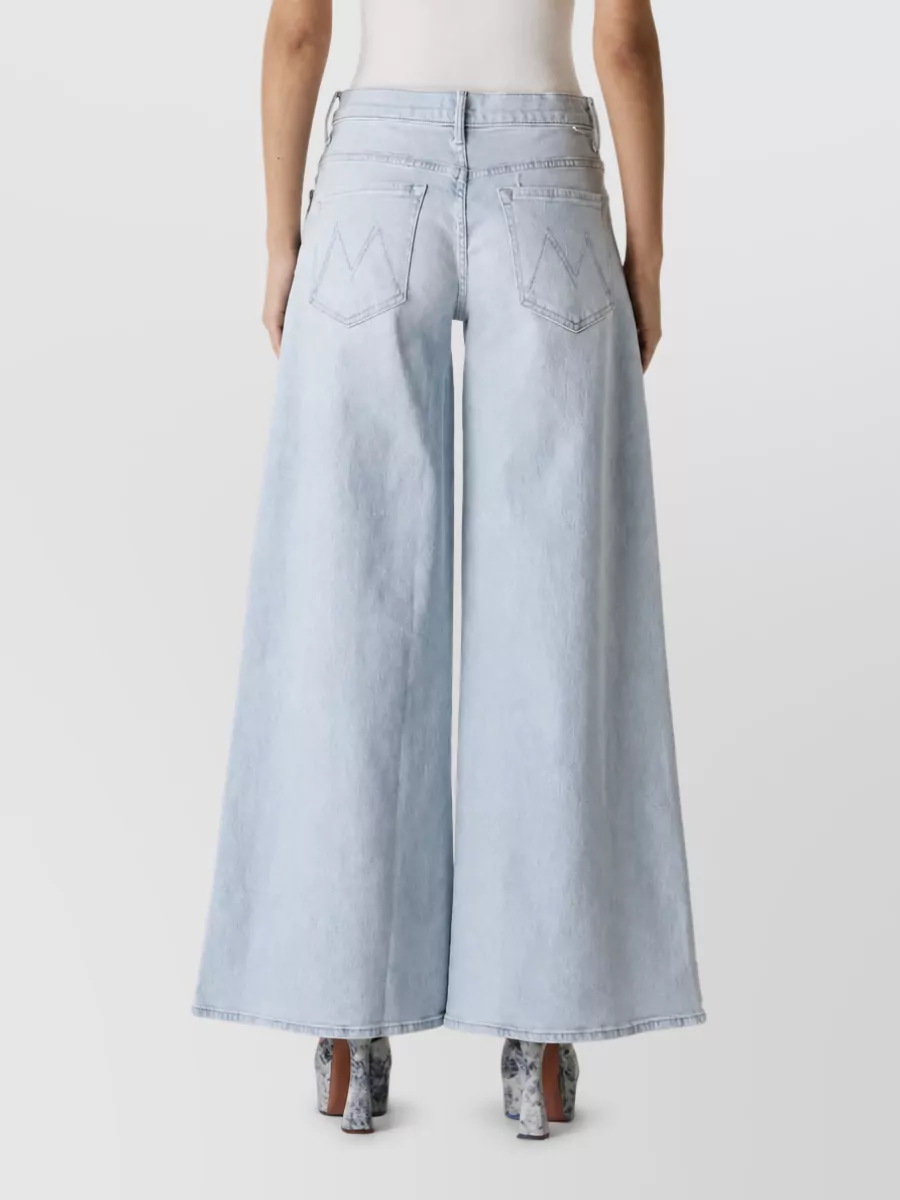 Mother Cropped Straight-Leg Denim Jeans